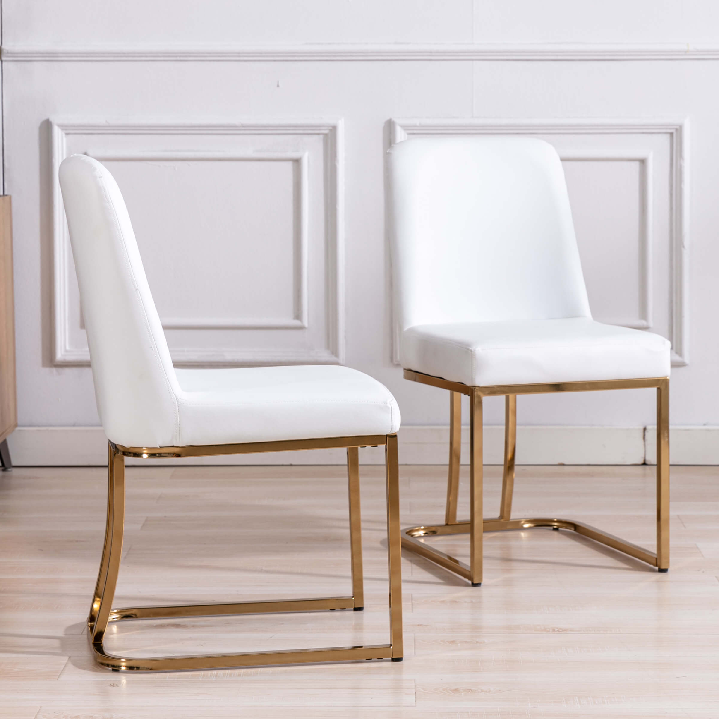 ZH4YOU Metal Legs Dining Chairs Set of 2 - 8673DC