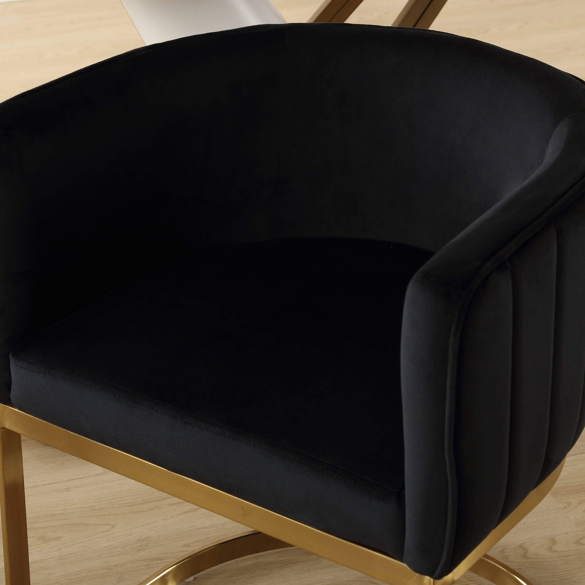 ZH4YOU Upholstered Barrel Dining Chairs Set of 2 - 7067DC