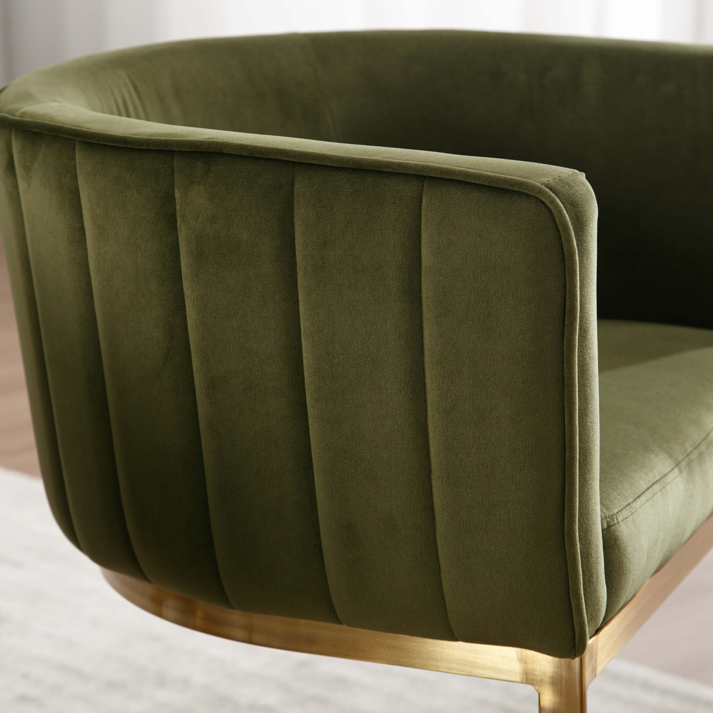 ZH4YOU Upholstered Barrel Dining Chairs Set of 2 - 7067DC