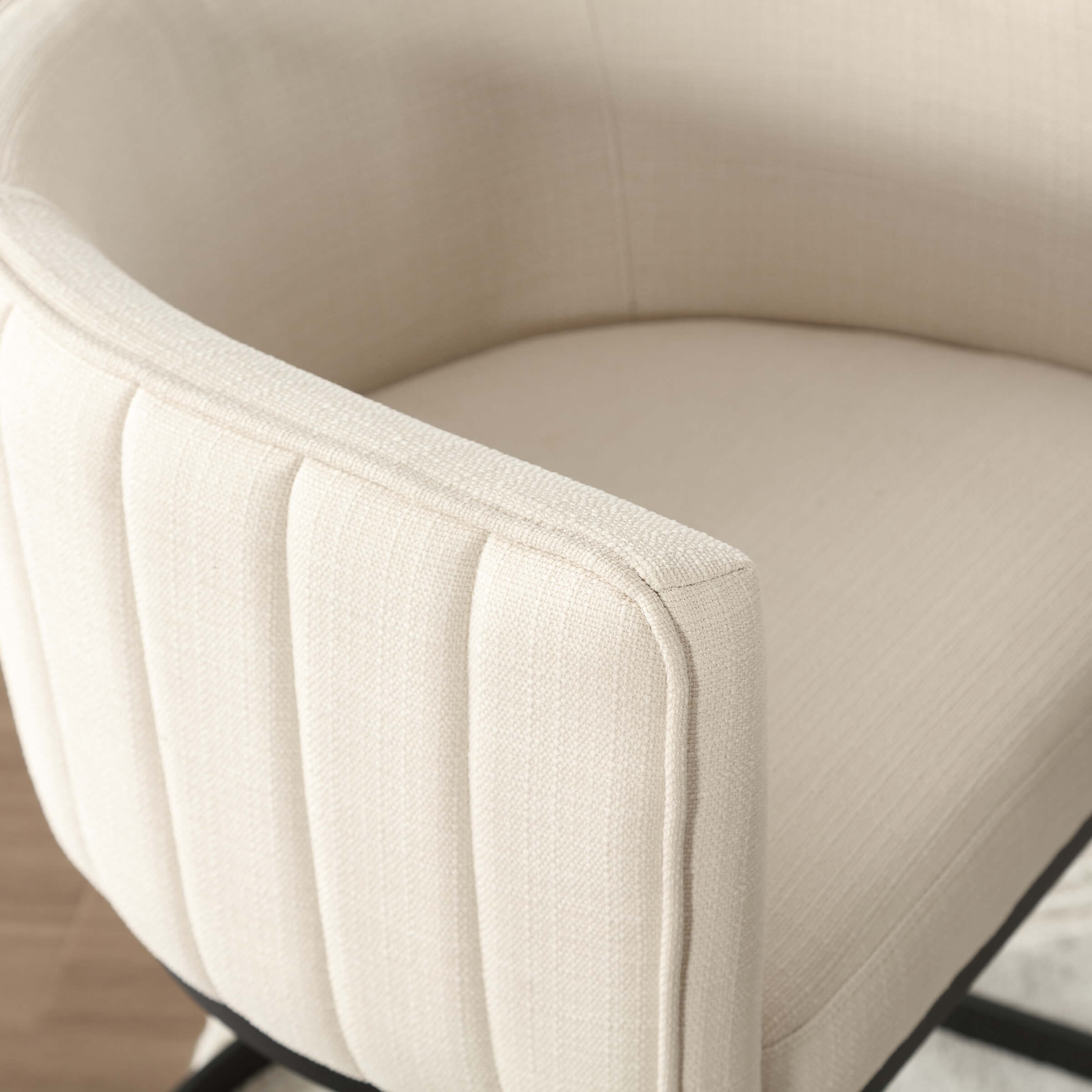 ZH4YOU Upholstered Barrel Dining Chairs Set of 2 - 7067DC