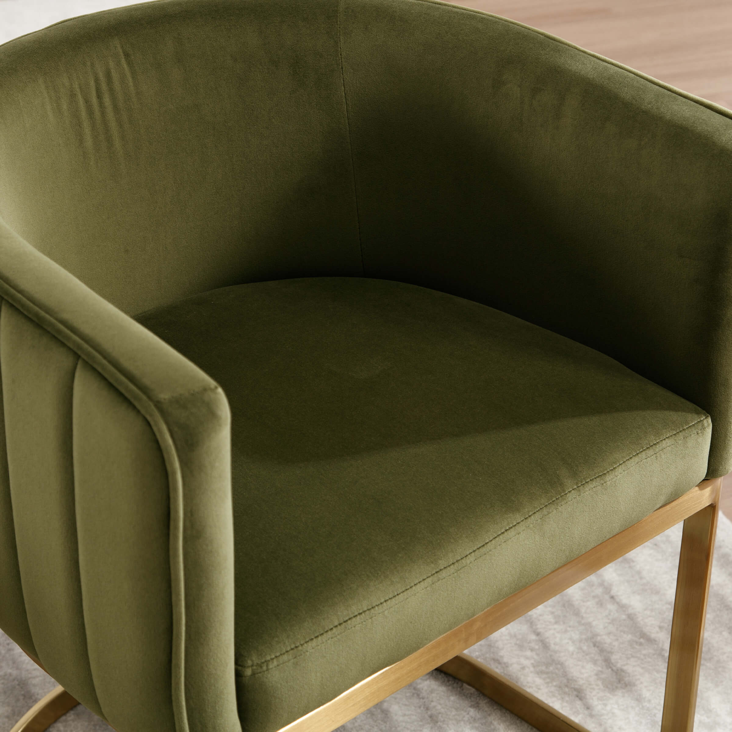 ZH4YOU Upholstered Barrel Dining Chairs Set of 2 - 7067DC