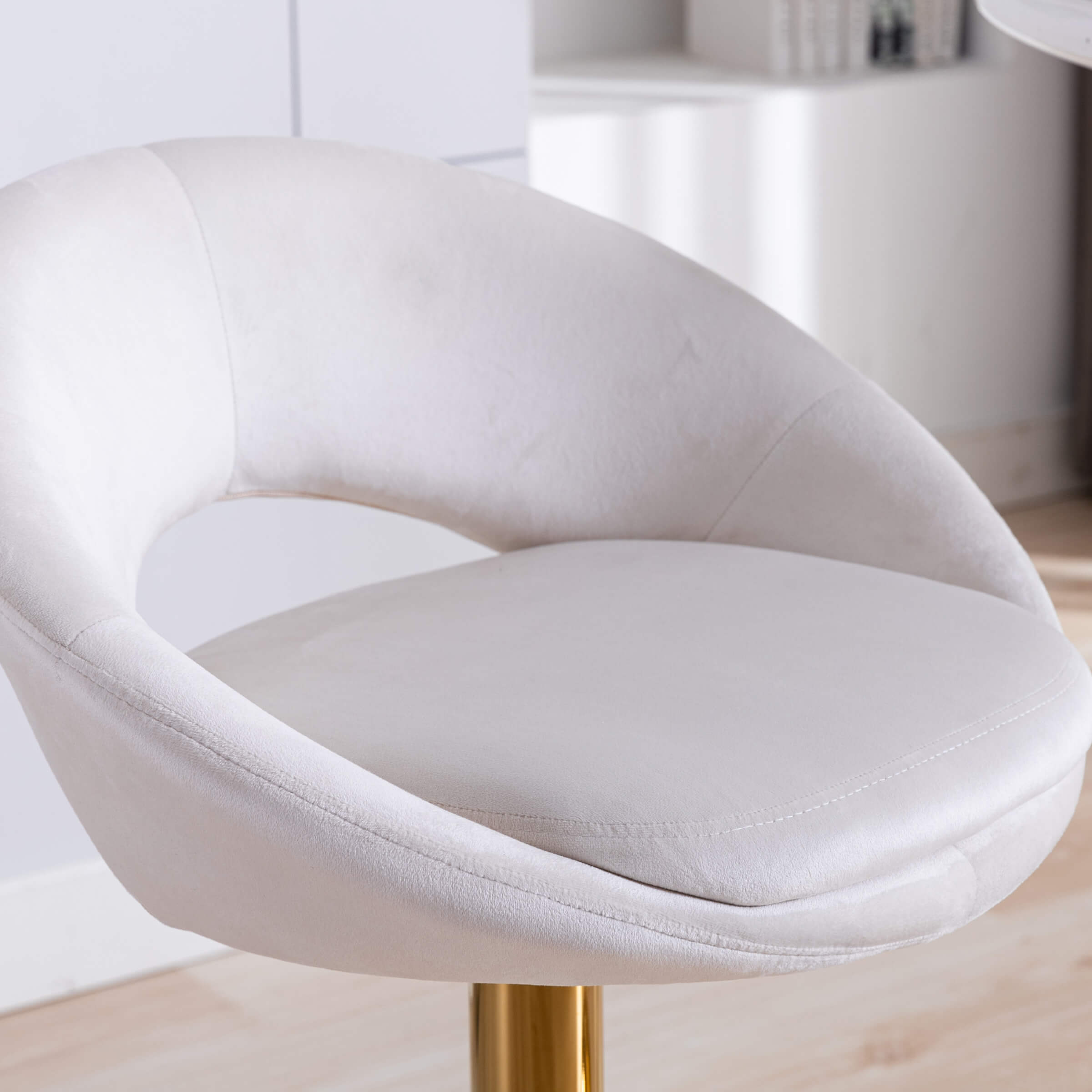 ZH4YOU Modern Swivel Adjustable Velvet Bartools Set of 2 - 17150AB