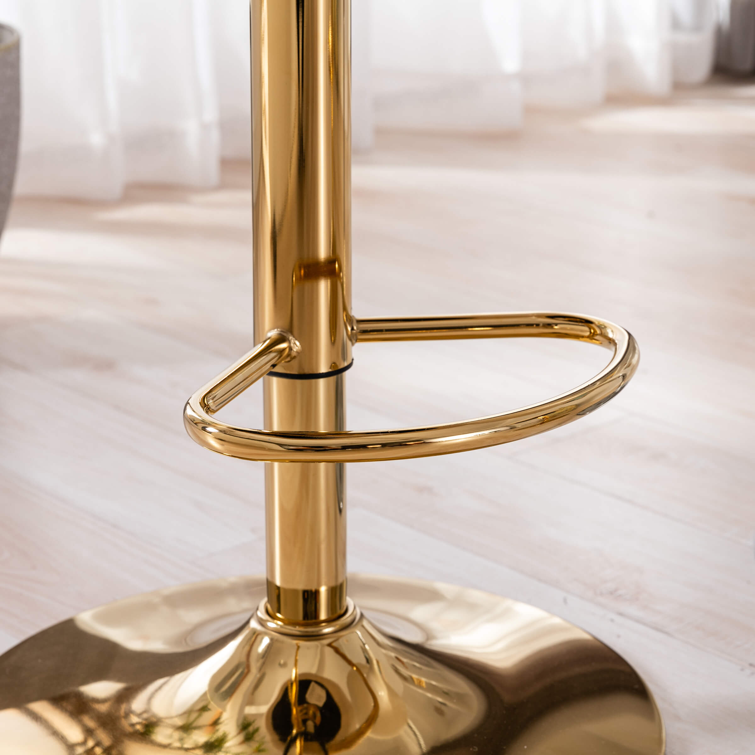 ZH4YOU Modern Swivel Adjustable Velvet Bartools Set of 2 - 17150AB