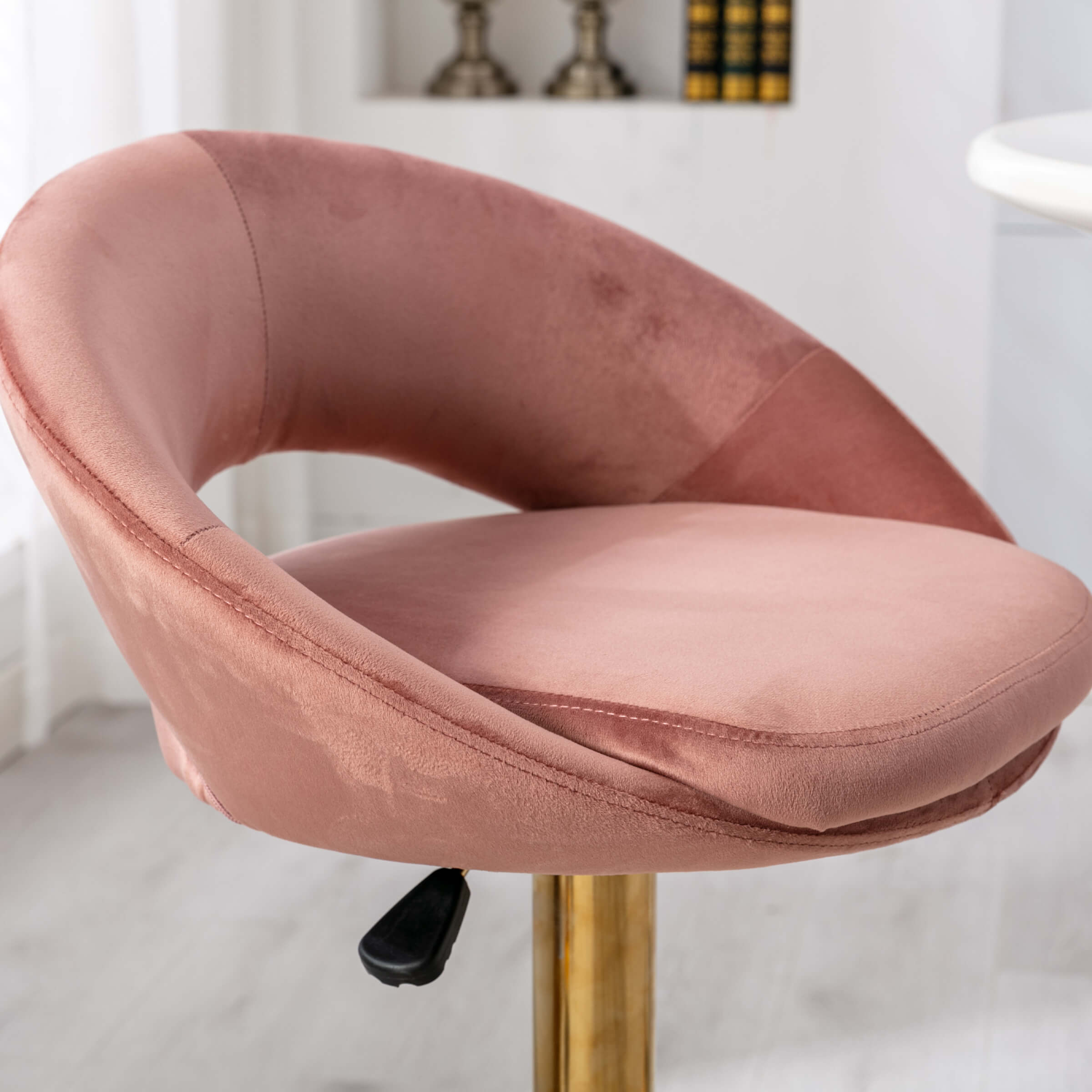 ZH4YOU Modern Swivel Adjustable Velvet Bartools Set of 2 - 17150AB