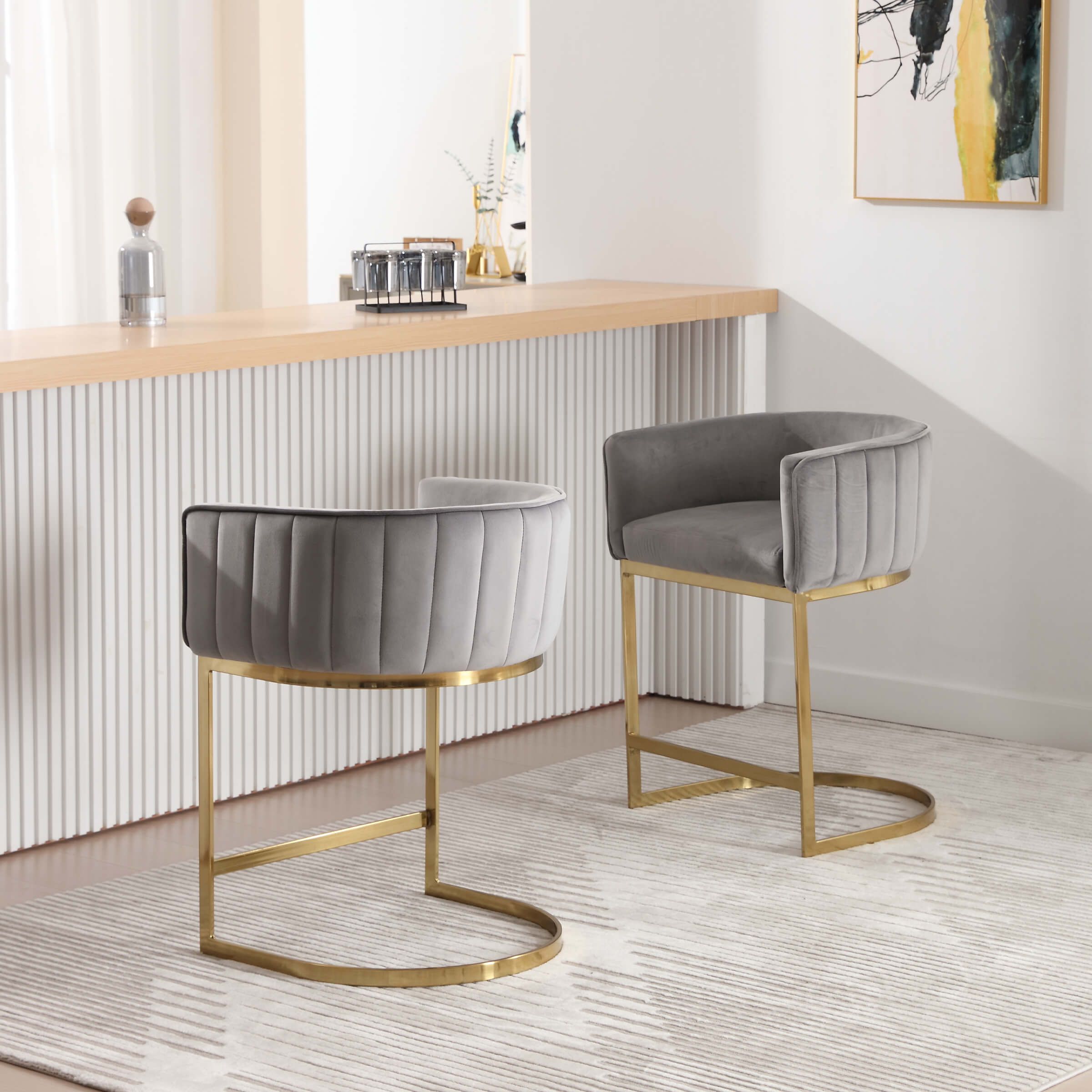 ZH4YOU Modern Counter Height Bar Stools 1 PCS - 6067CS