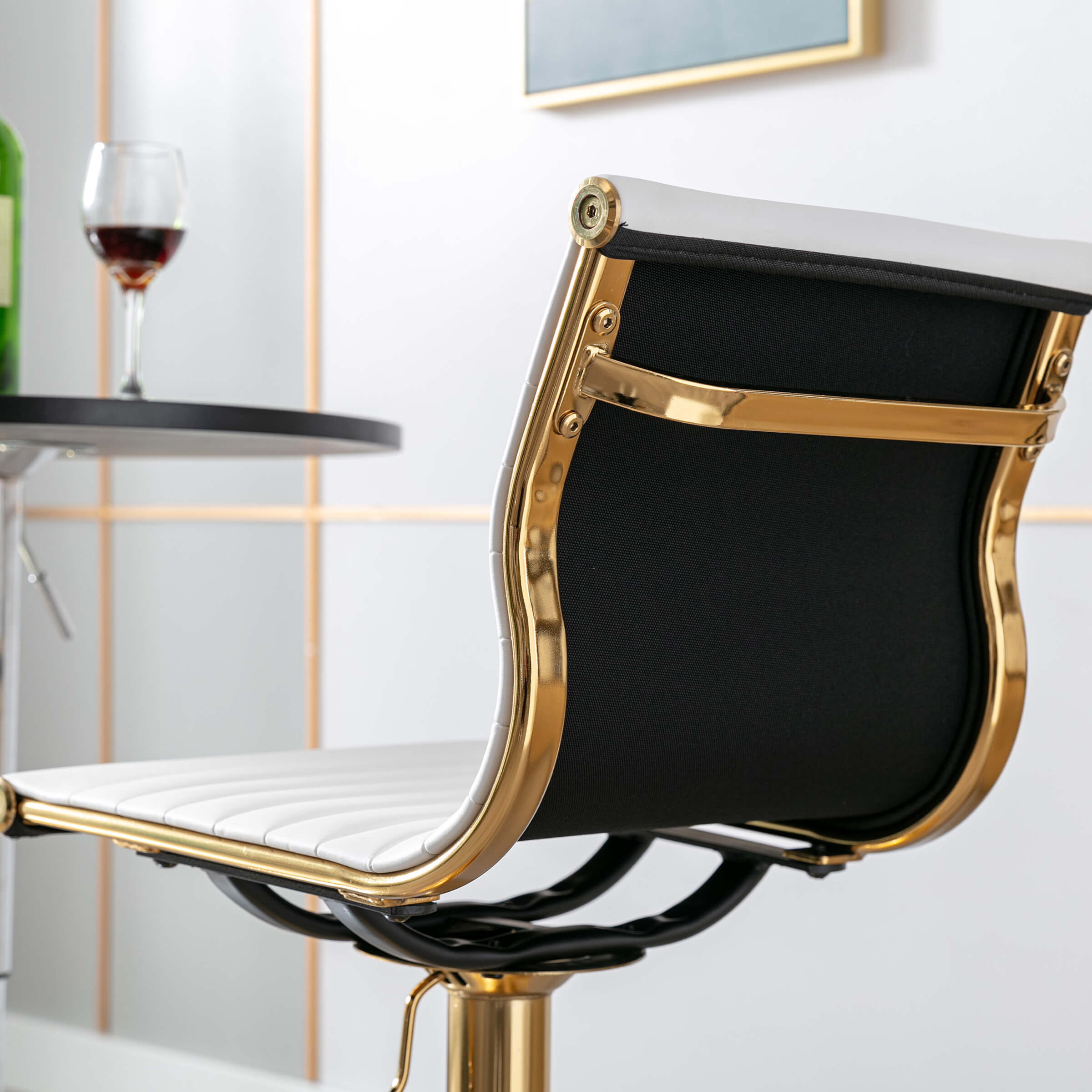 ZH4YOU Swivel Adjustable Height Bar Stools Set of 2 - X417AB