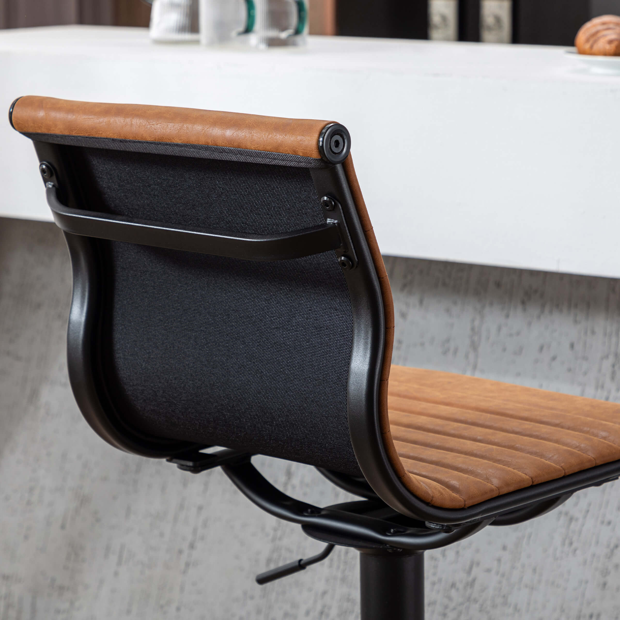 ZH4YOU Swivel Adjustable Height Bar Stools Set of 2 - X417AB