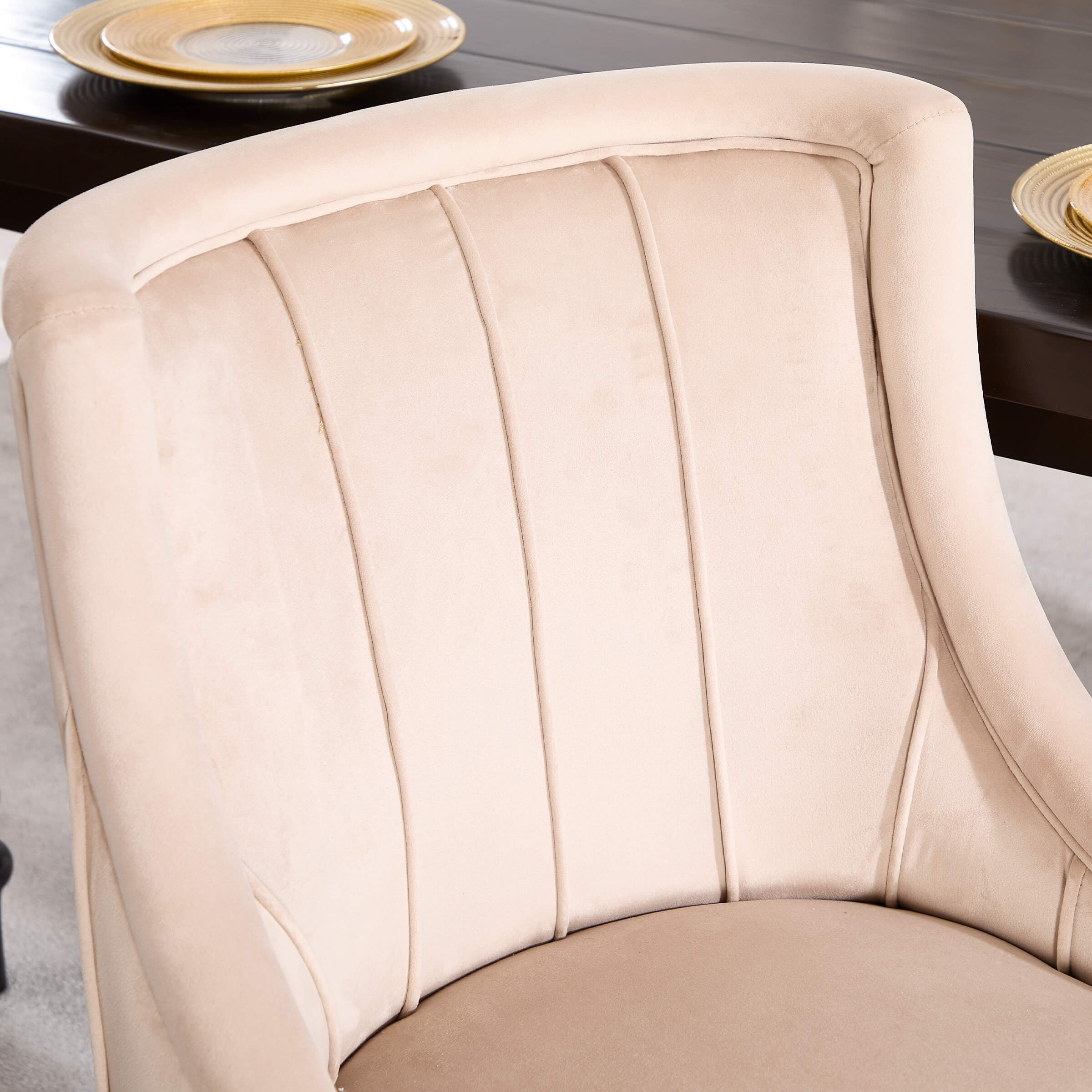 ZH4YOU Tufted Velvet Dining Room Chairs Set of 2 - 10060DC