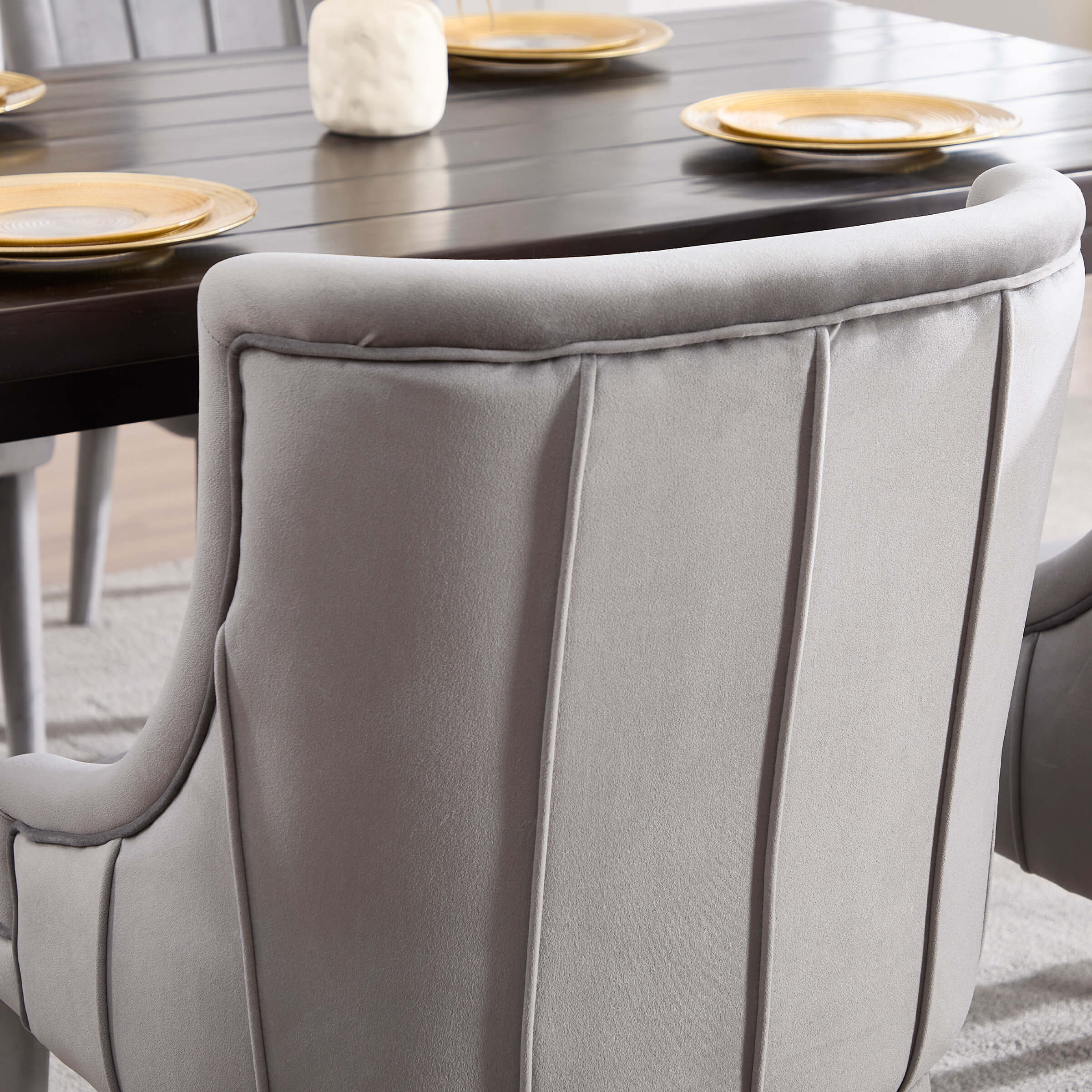 ZH4YOU Tufted Velvet Dining Room Chairs Set of 2 - 10060DC