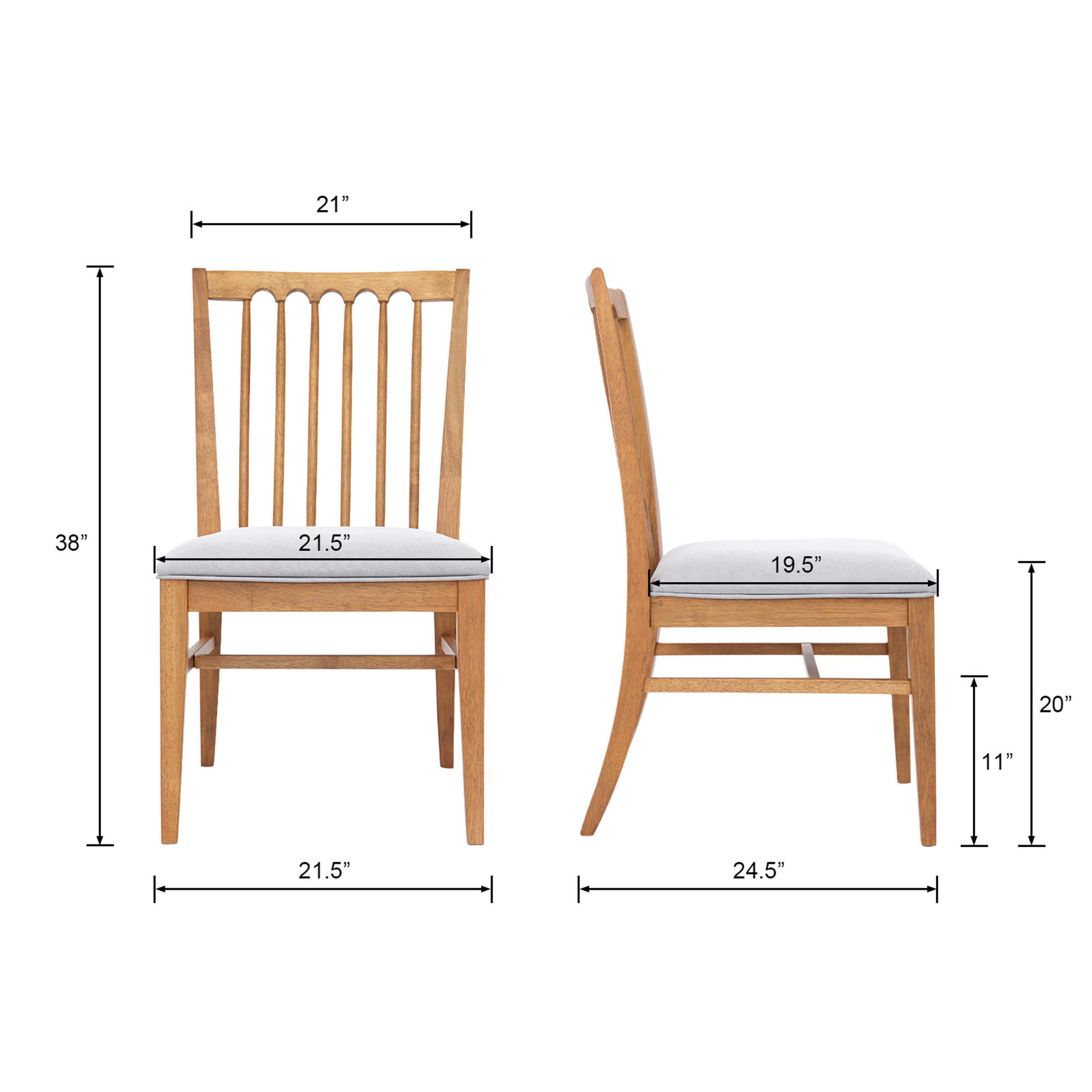 KMAX Upholstered Dining Chairs Set of 2 - 00240DC