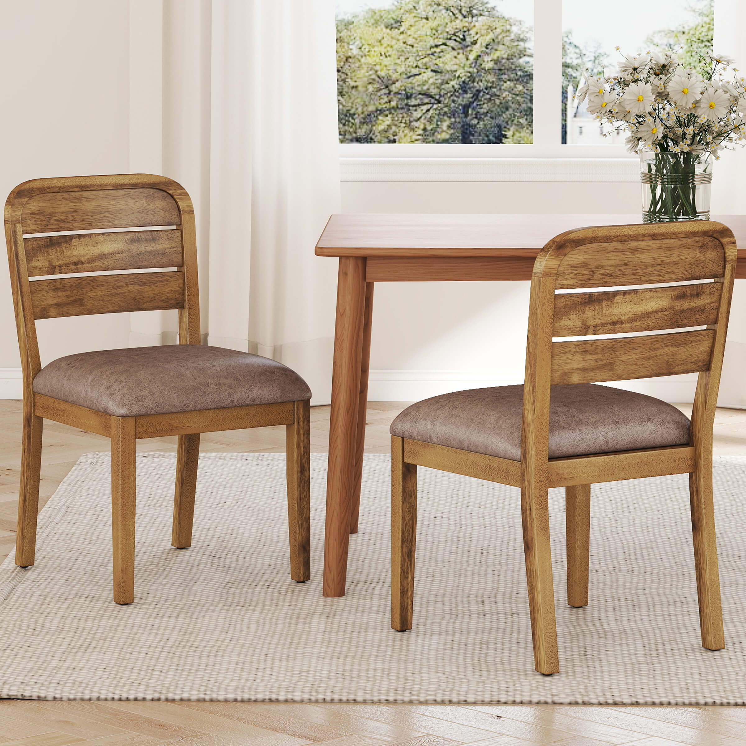 Farmhouse Wooden Dining Chairs Set - 50036DC