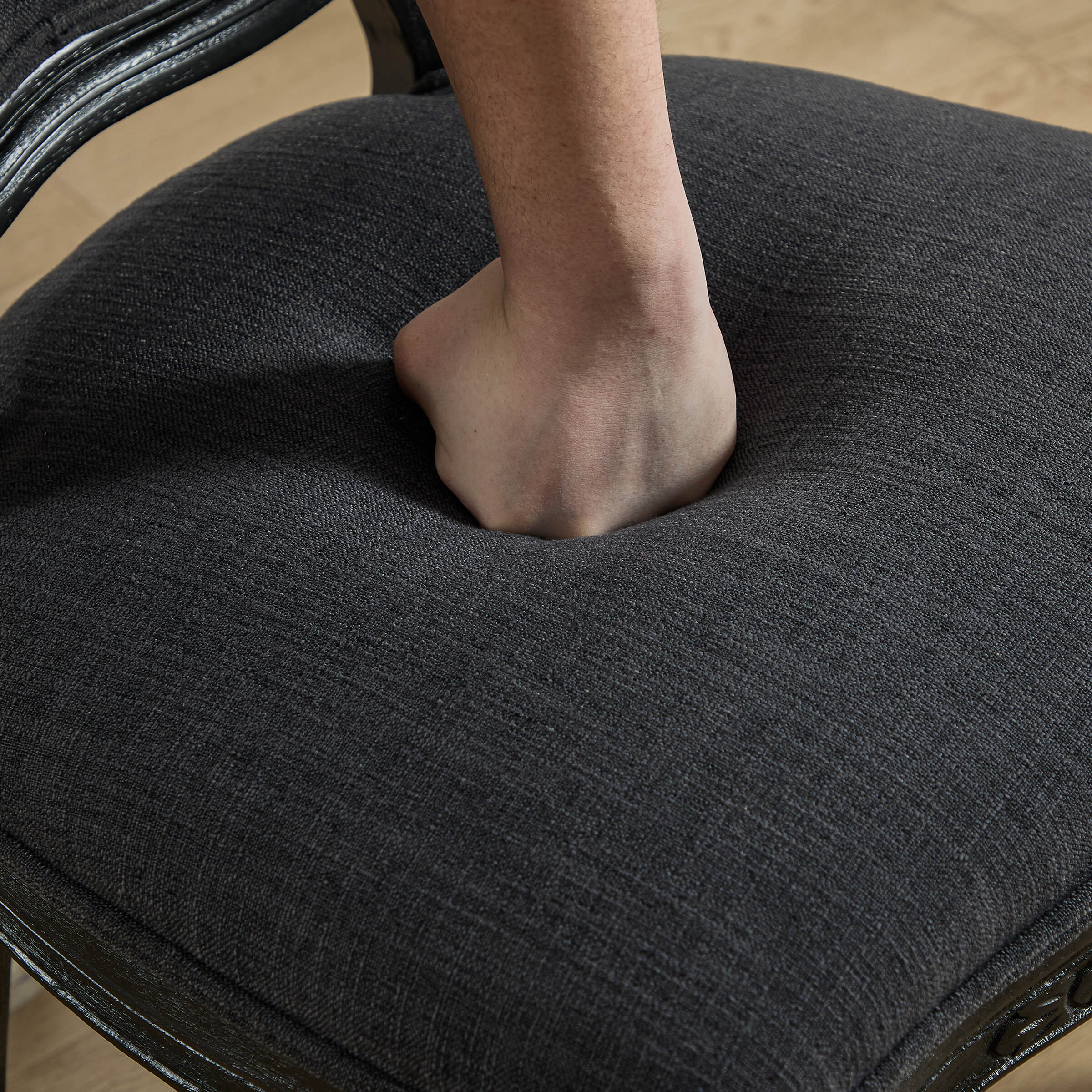 Janoray French Country Linen Fabric Dining Chairs Set of 2 - 3329DC