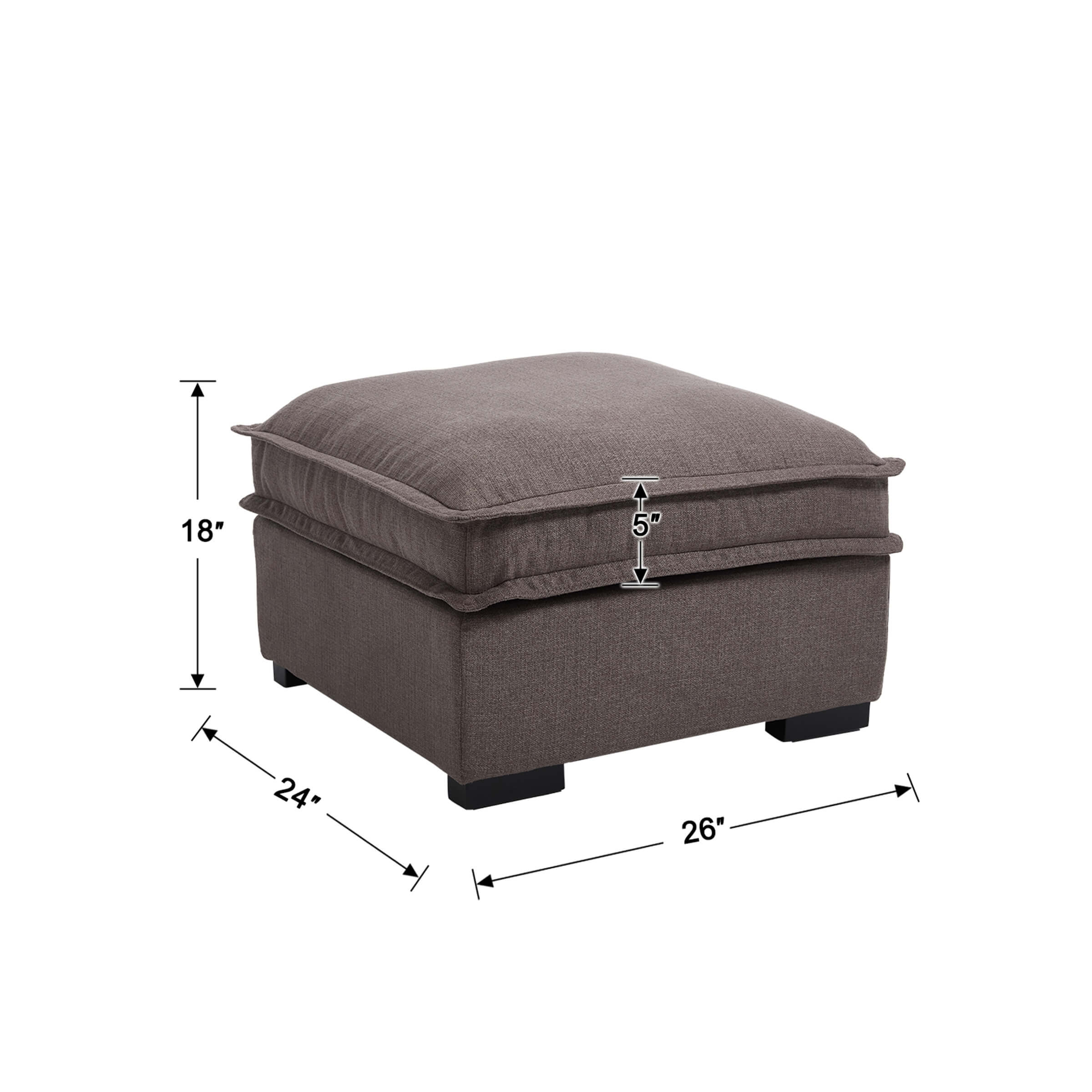 EALSON Linen Fabric Upholstered Cloud Couches Mid Century Sofa - 1089SF