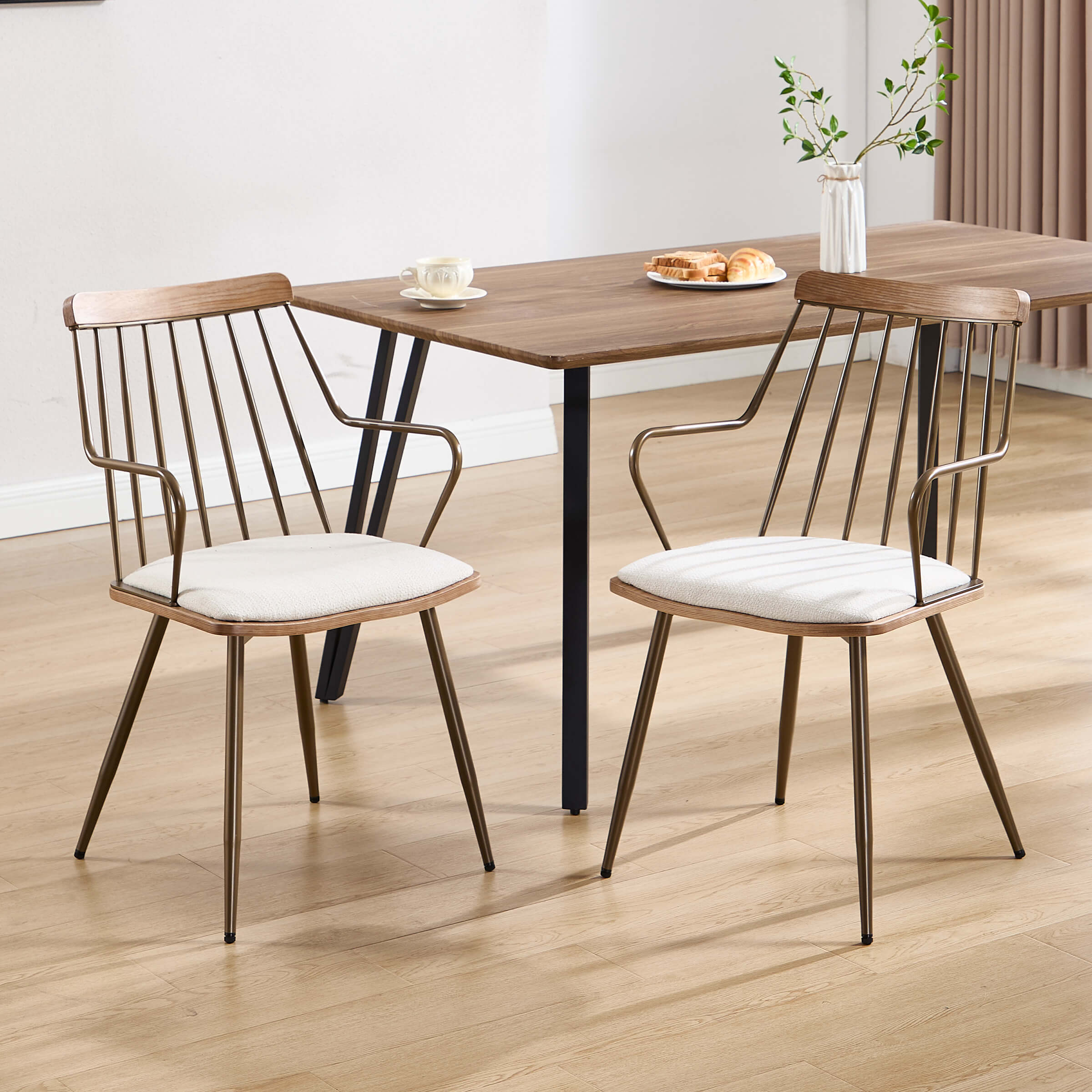 VESCASA Windsor Spindle Back Dining Chairs Set of 2 - 6128DC