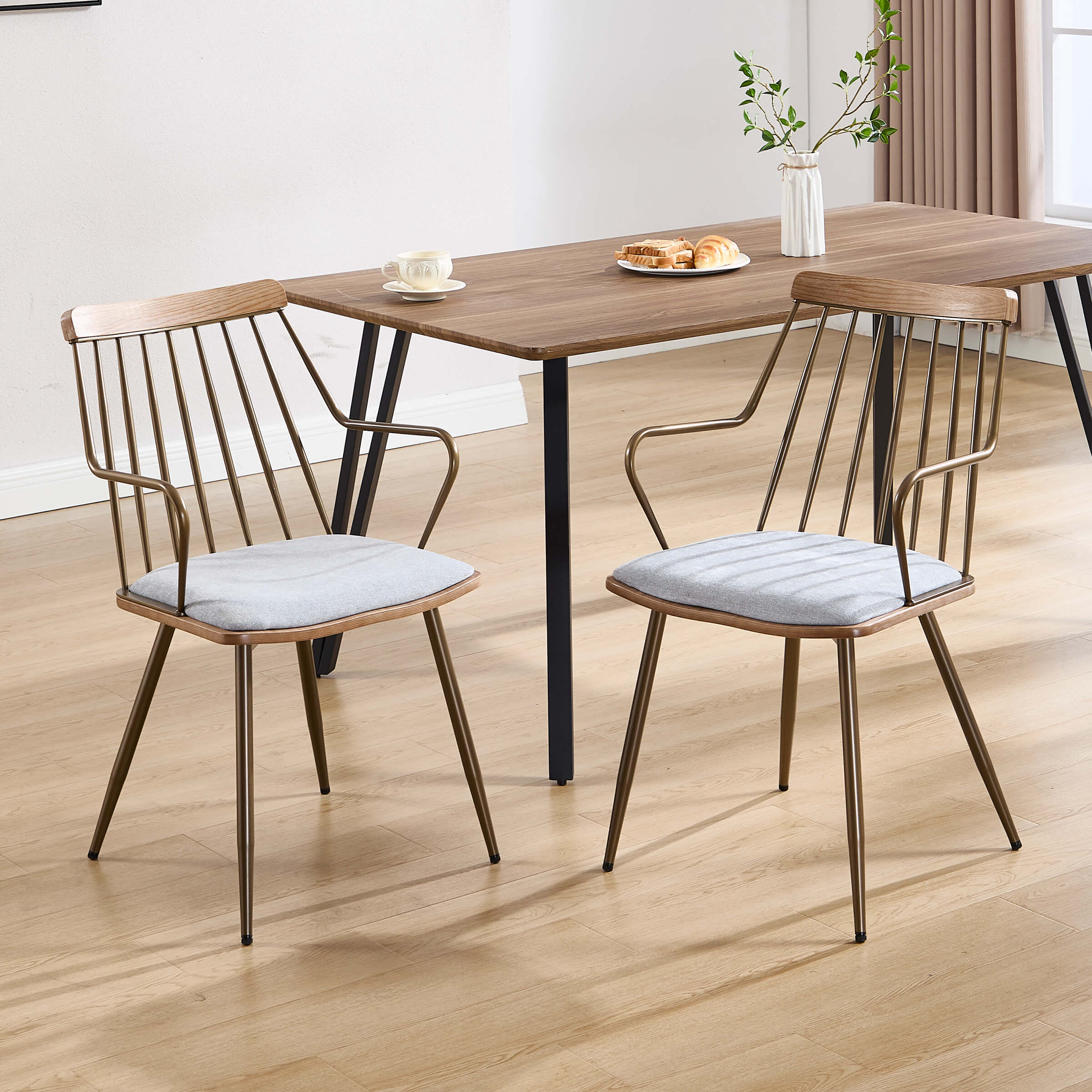 VESCASA Windsor Spindle Back Dining Chairs Set of 2 - 6128DC