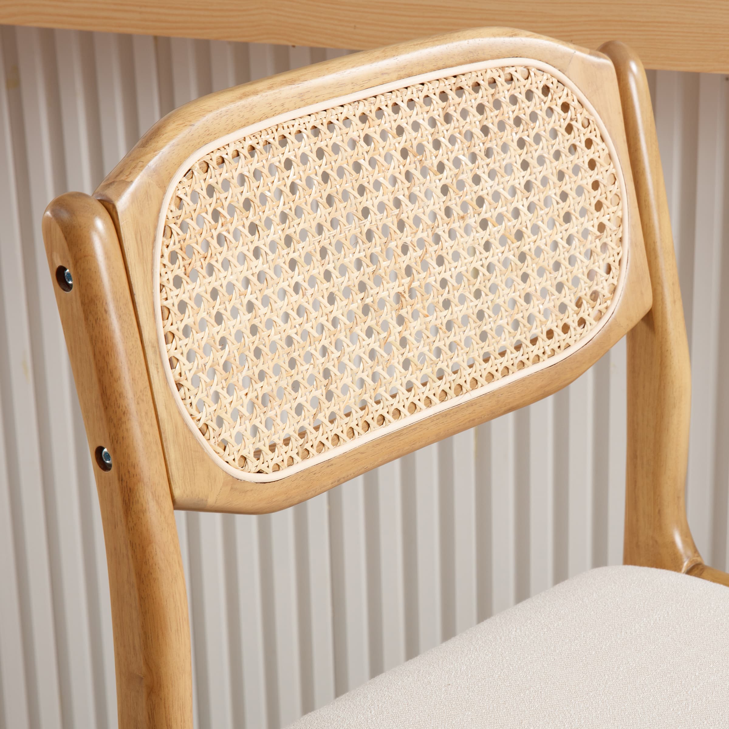 EALSON 26"H Rattan Cane Back Counter Stools Set of 2 - 5756CS