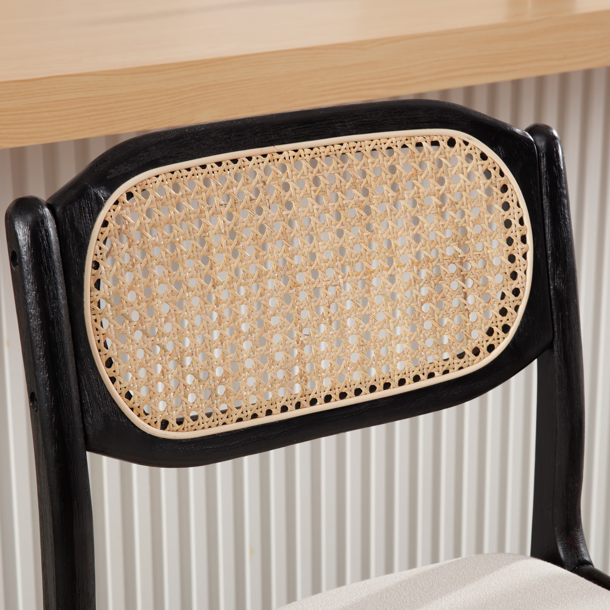 EALSON 26"H Rattan Cane Back Counter Stools Set of 2 - 5756CS