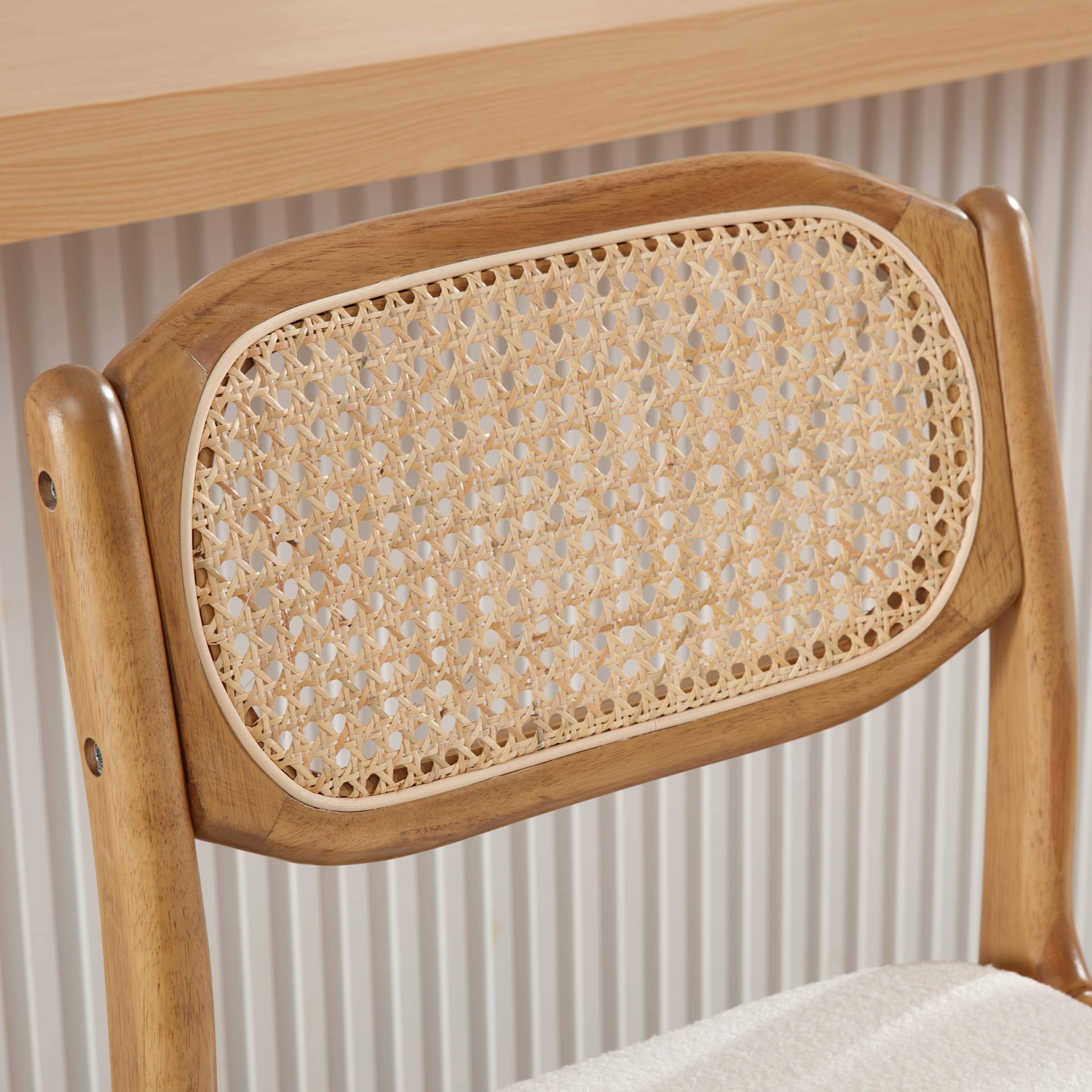 EALSON 26"H Rattan Cane Back Counter Stools Set of 2 - 5756CS