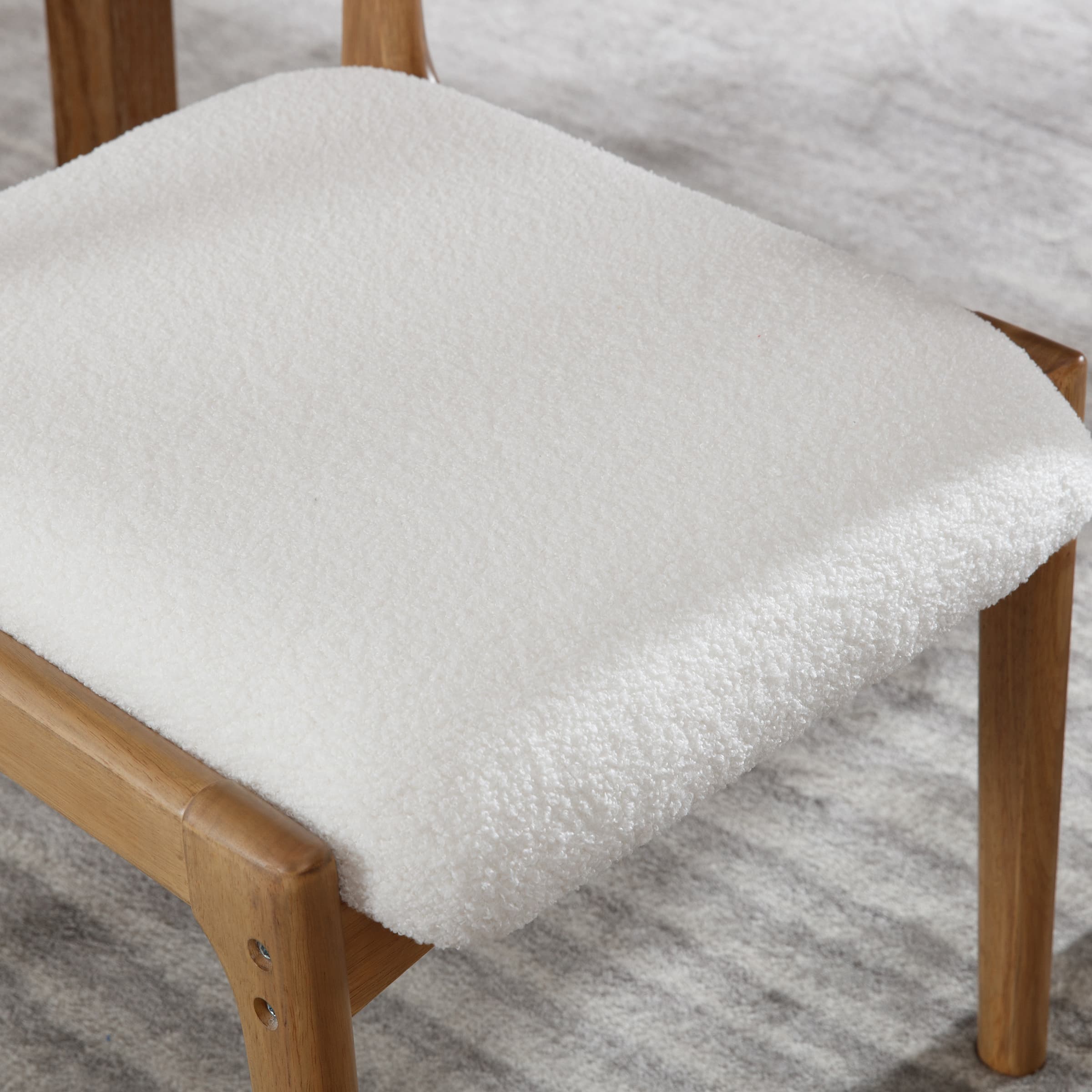 EALSON Hardwood Rattan Back Dining Chairs Set of 2 - 1942DC