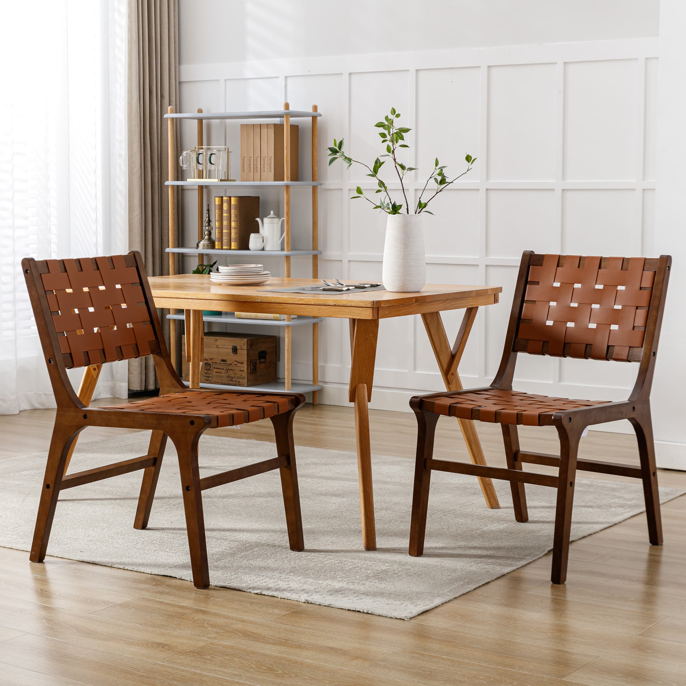 Kmax Woven Strips Dining Chairs Set of 2 - 1886DC