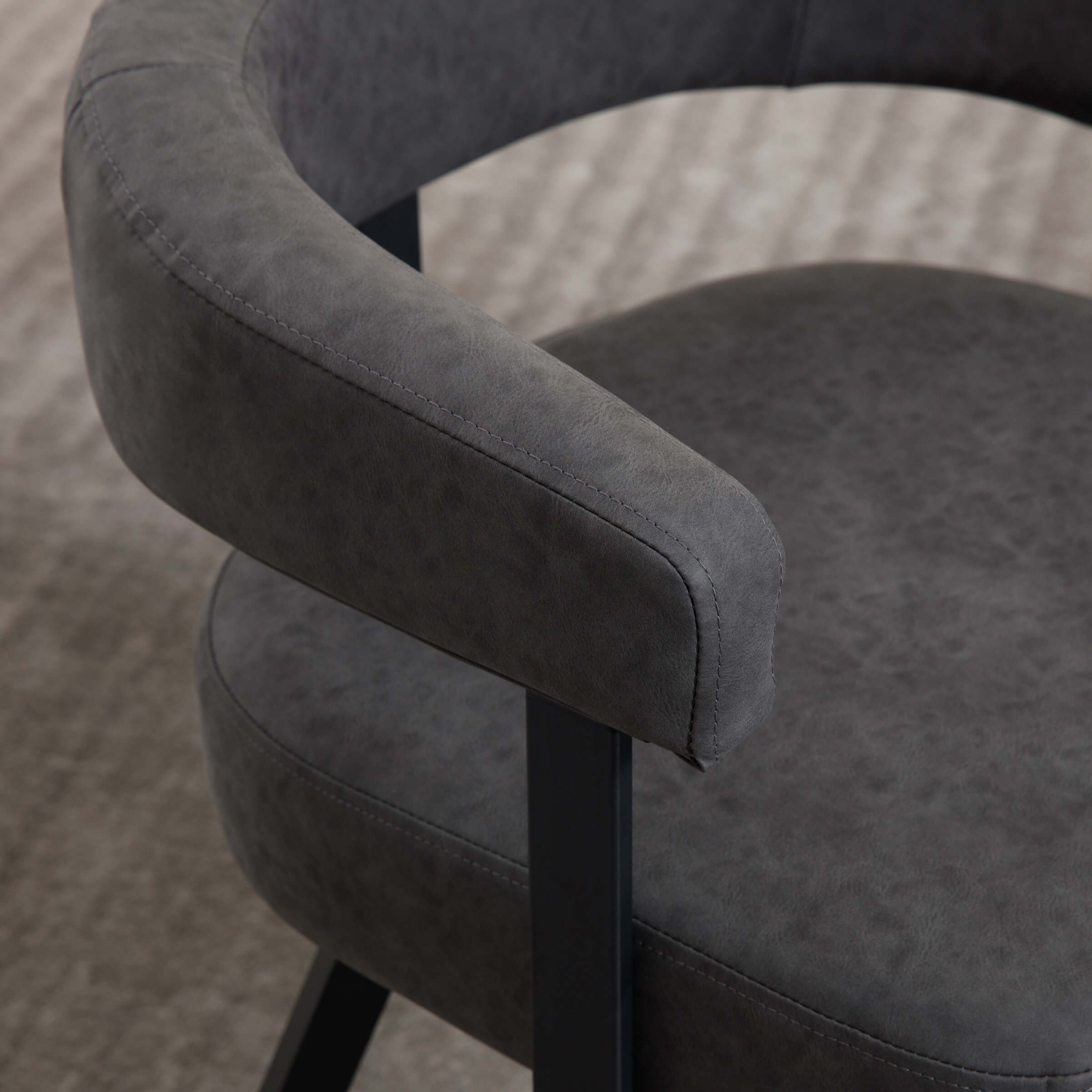 Modern Barrel Dining Chairs Set of 2 - 20081DC