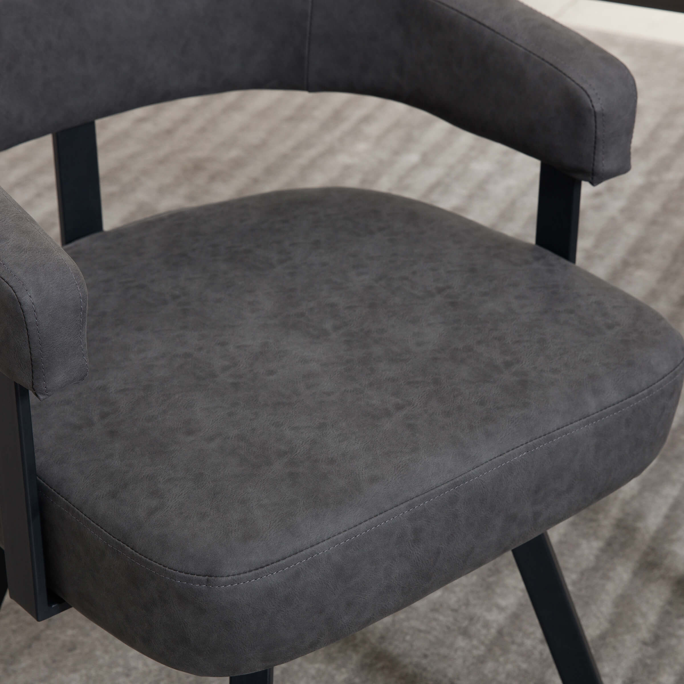 ROCITY Modern Barrel Dining Chairs Set of 2 - 20081DC