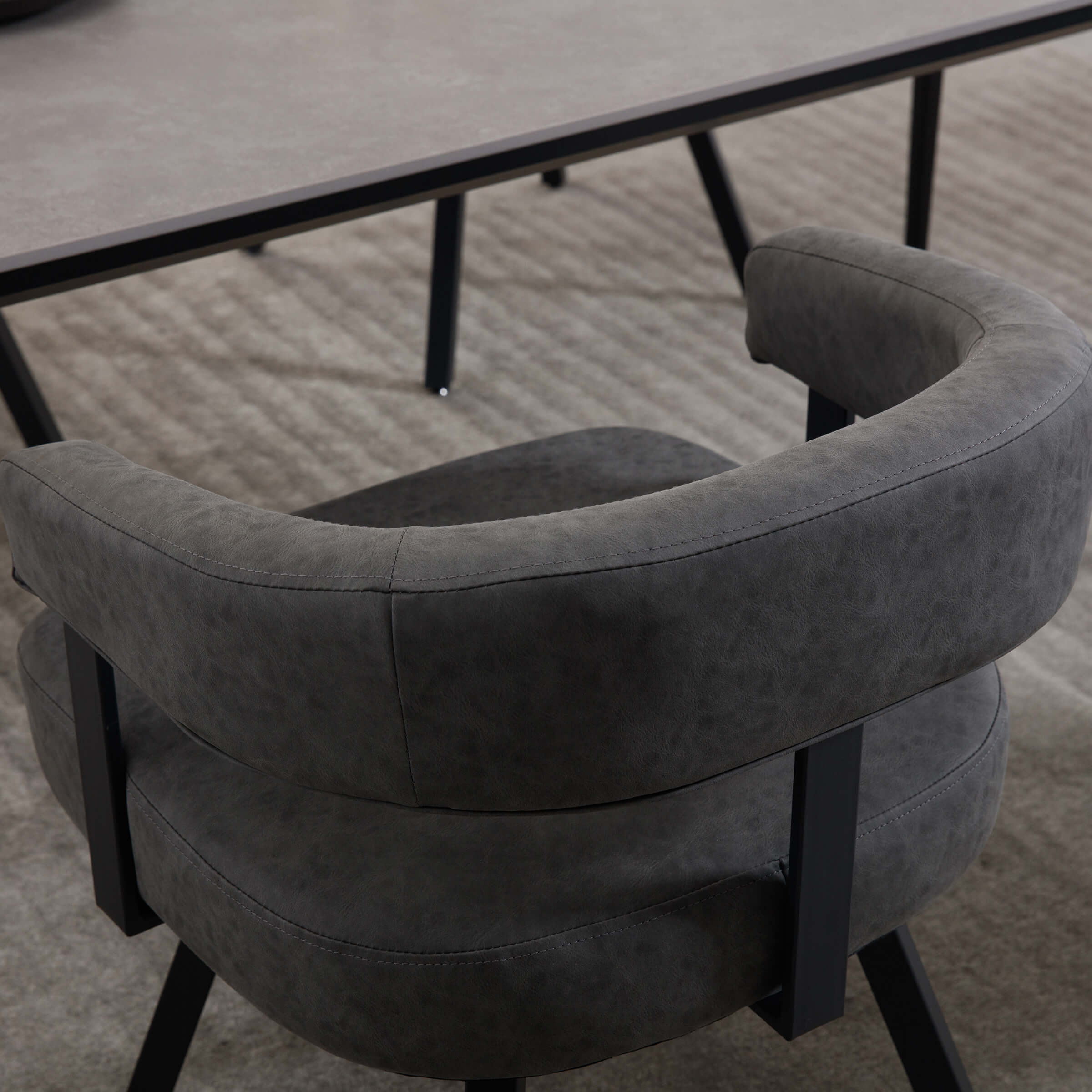 Modern Barrel Dining Chairs Set of 2 - 20081DC