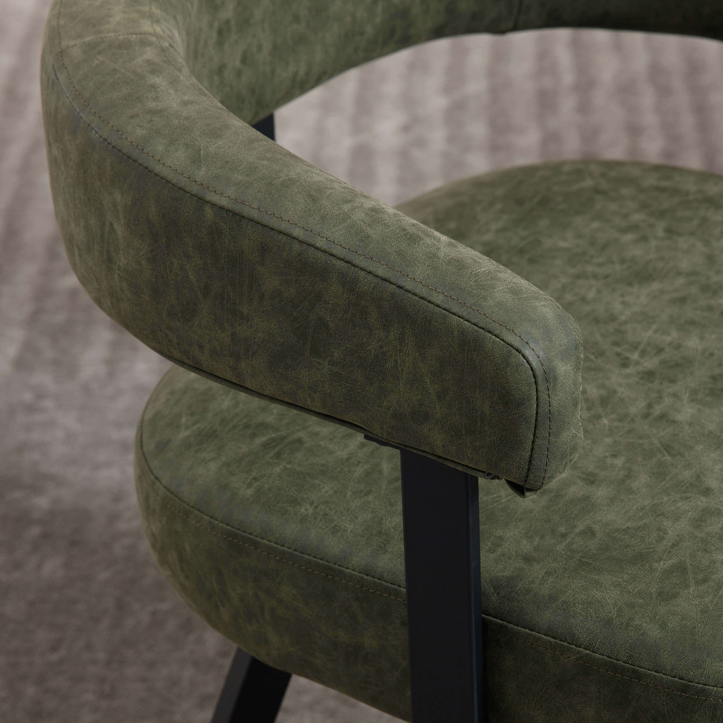 ROCITY Modern Barrel Dining Chairs Set of 2 - 20081DC