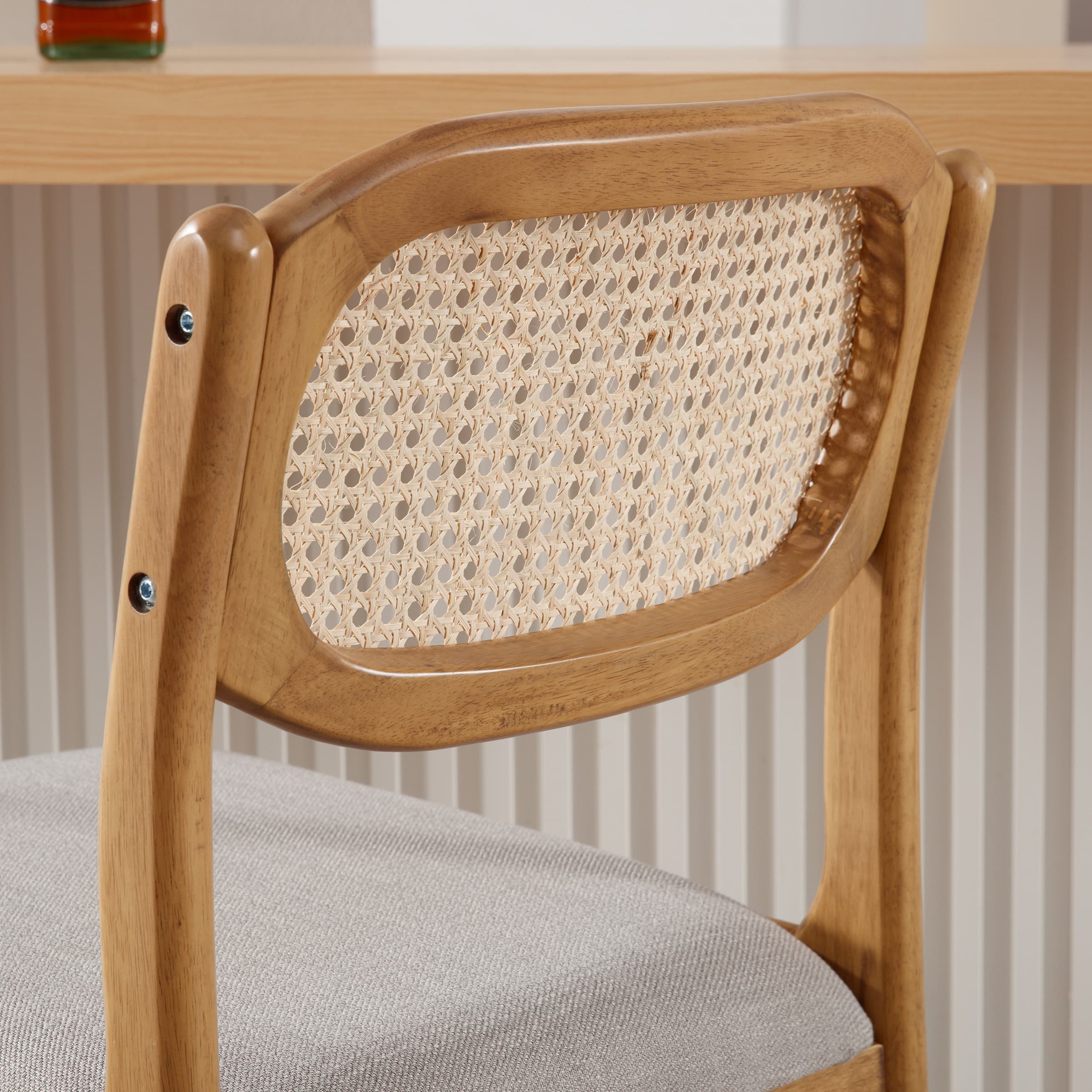 EALSON 26"H Rattan Cane Back Counter Stools Set of 2 - 5756CS