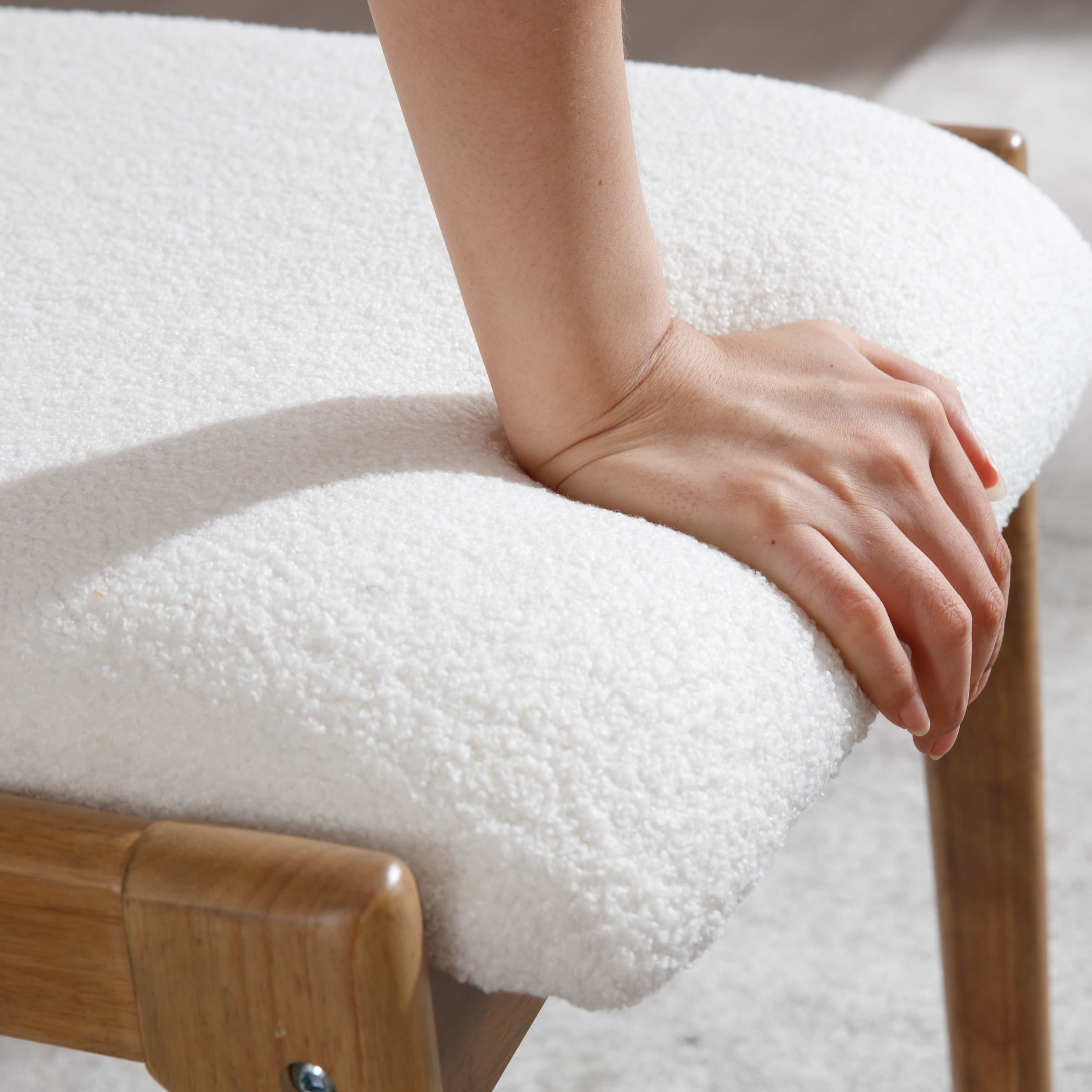 EALSON Hardwood Rattan Back Dining Chairs Set of 2 - 1942DC