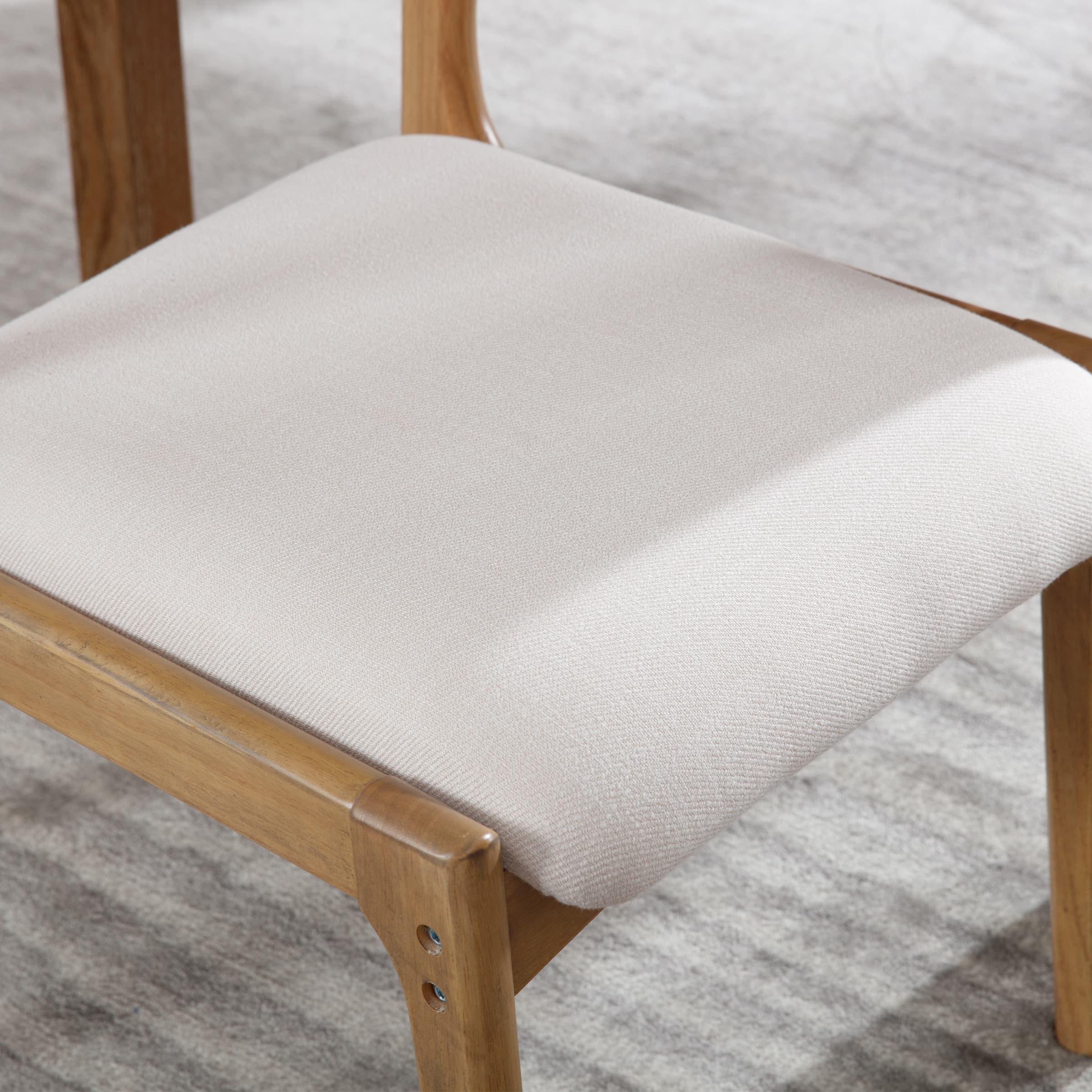 EALSON Hardwood Rattan Back Dining Chairs Set of 2 - 1942DC