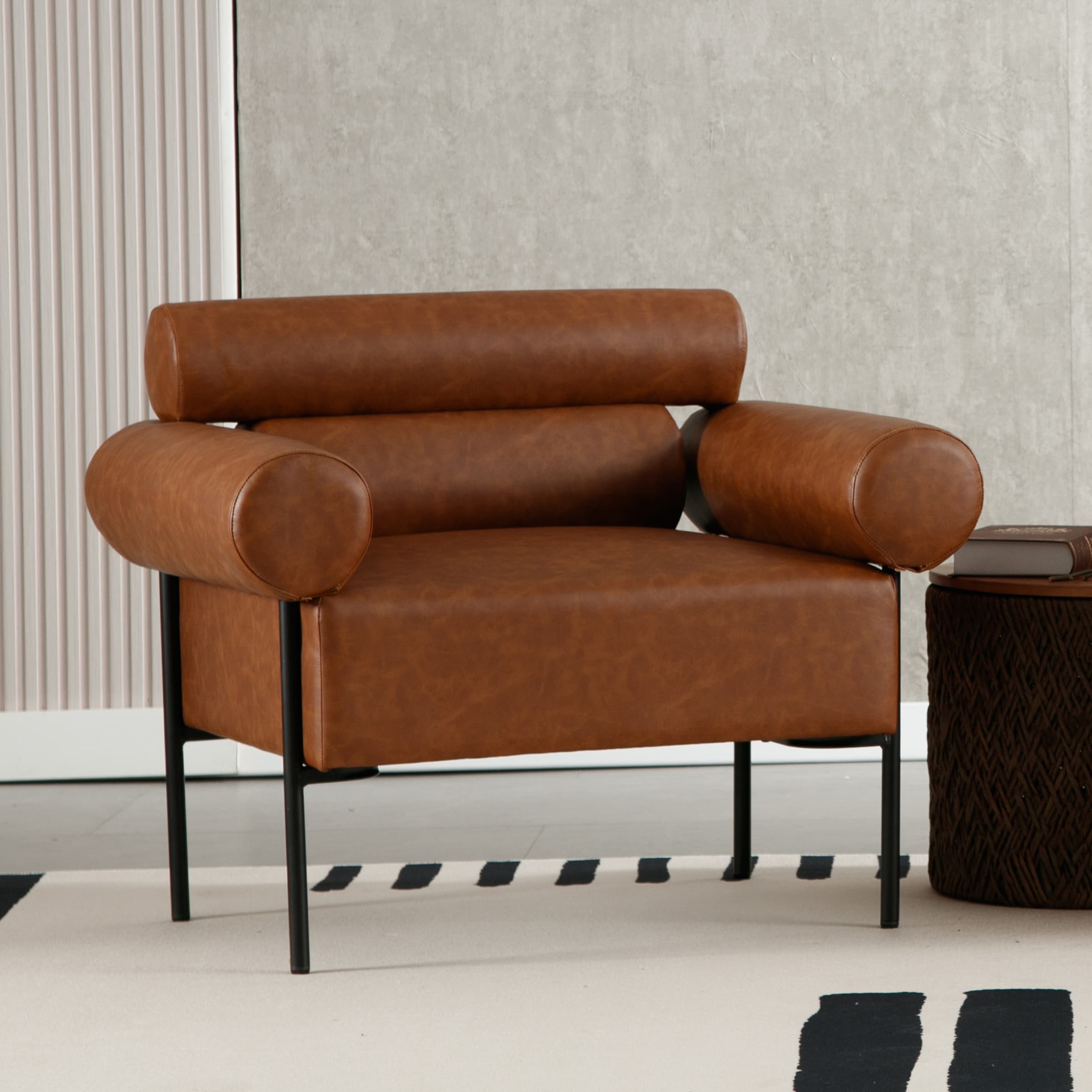 VESCASA Leather Oversized Accent Chair 1 PCS - 10079AC