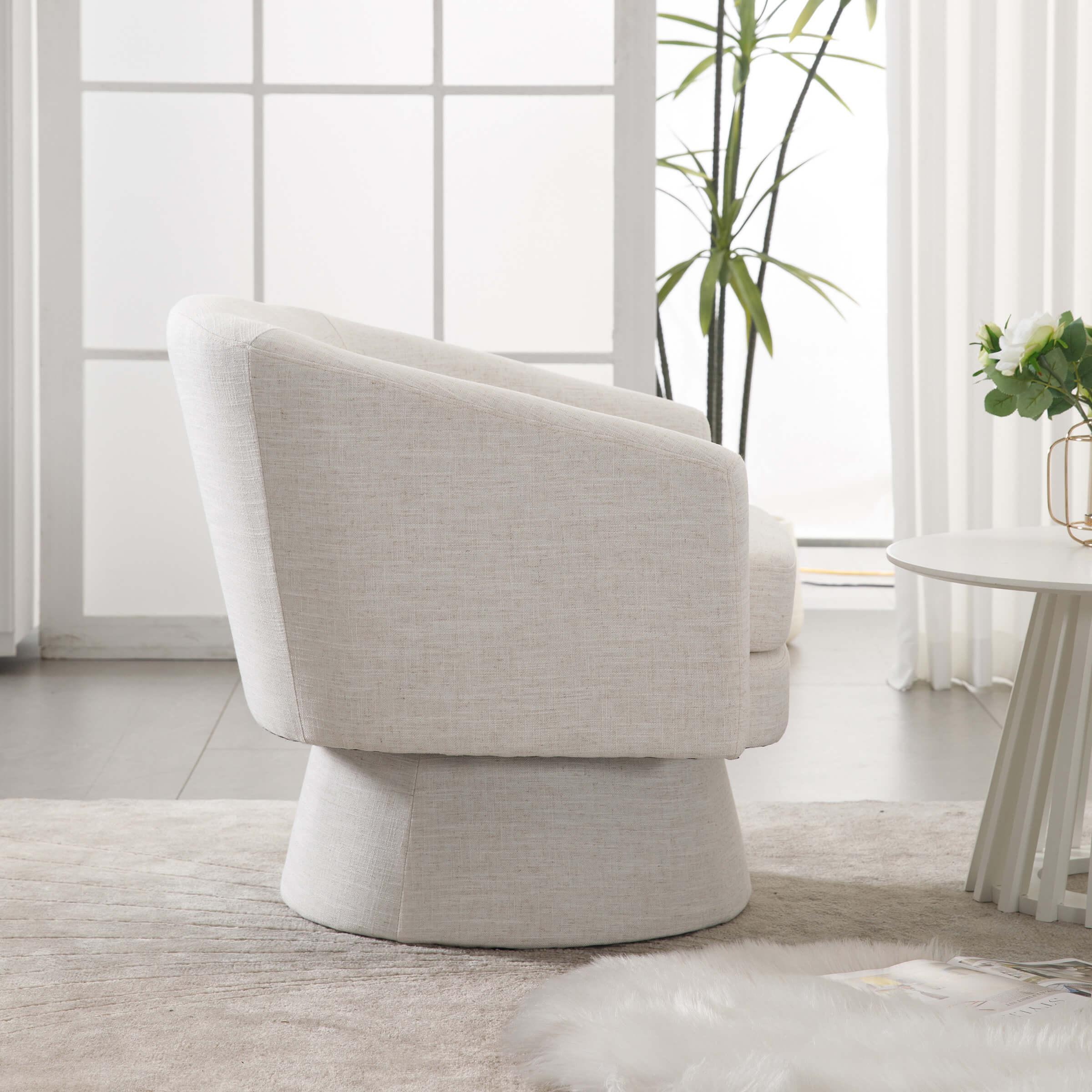 ROCITY Barrel Swivel Accent Chair 1 PCS - 3057AC