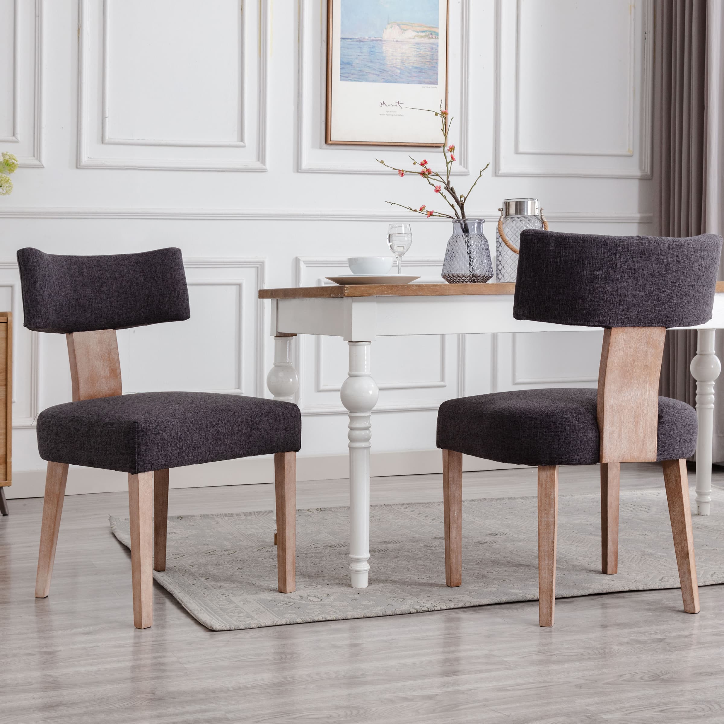 CIMOTA Classic Curved Open Back Dining Chairs Set of 2 - 1670&1917&1918