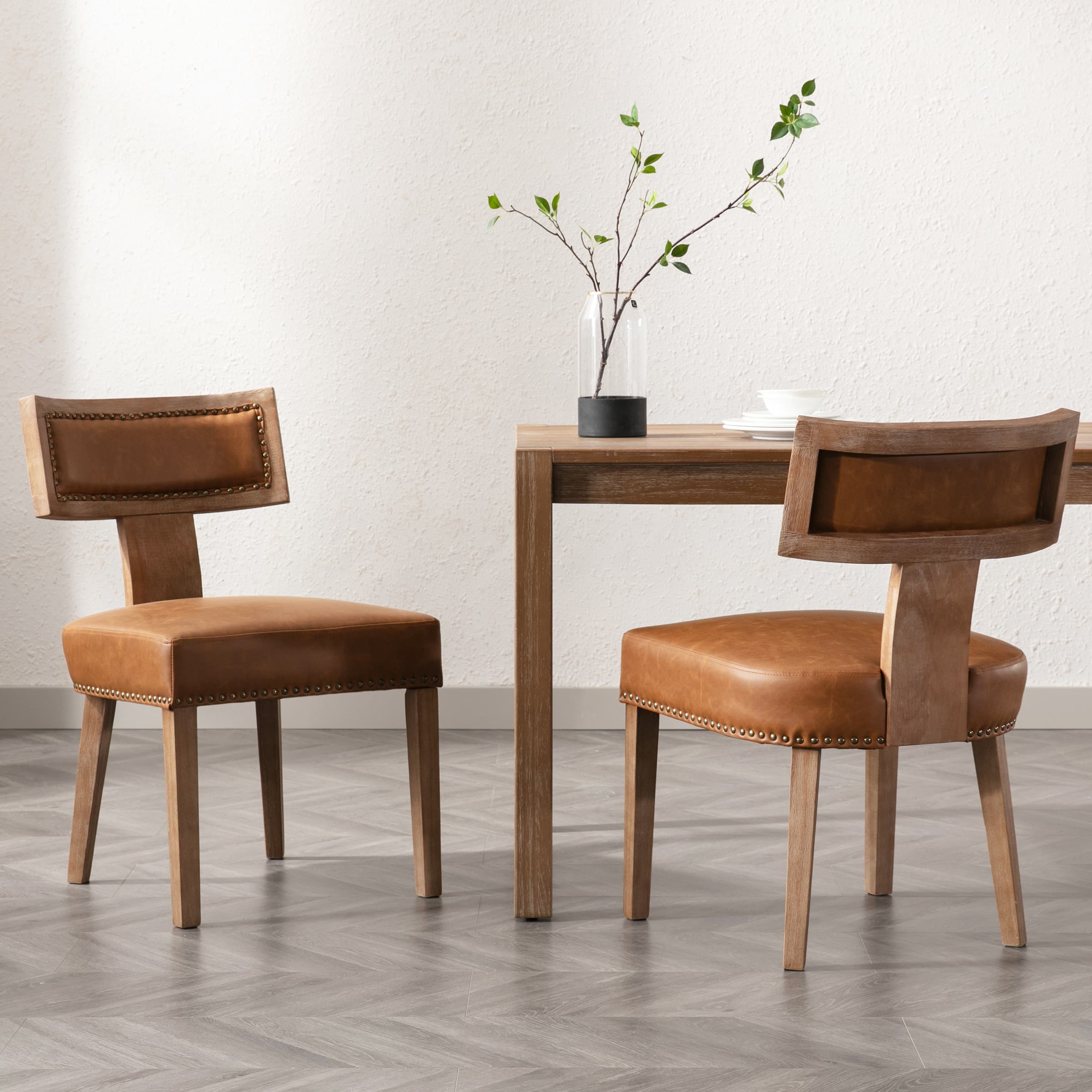 CIMOTA Classic Curved Open Back Dining Chairs Set of 2 - 1670&1917&1918