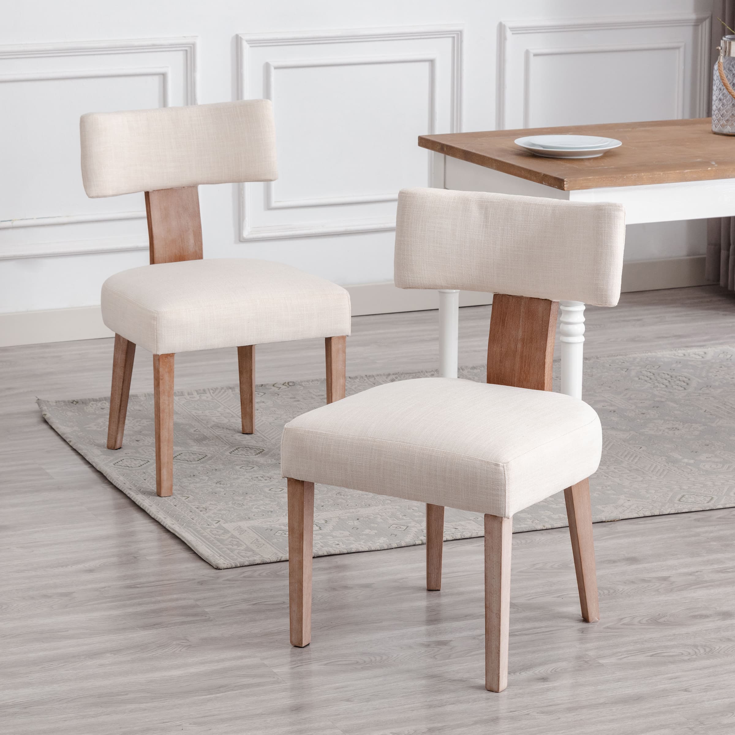 CIMOTA Classic Curved Open Back Dining Chairs Set of 2 - 1670&1917&1918