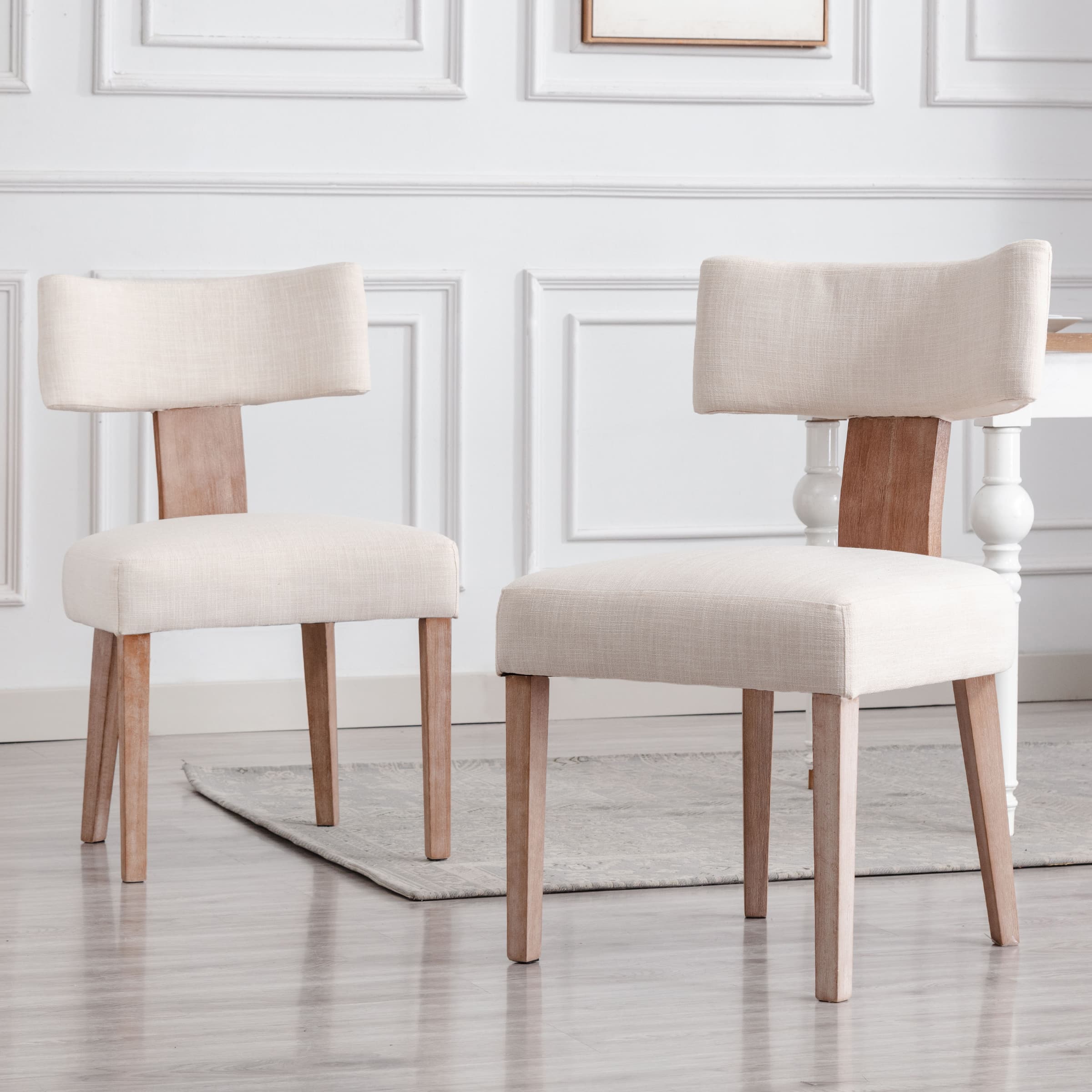 CIMOTA Classic Curved Open Back Dining Chairs Set of 2 - 1670&1917&1918