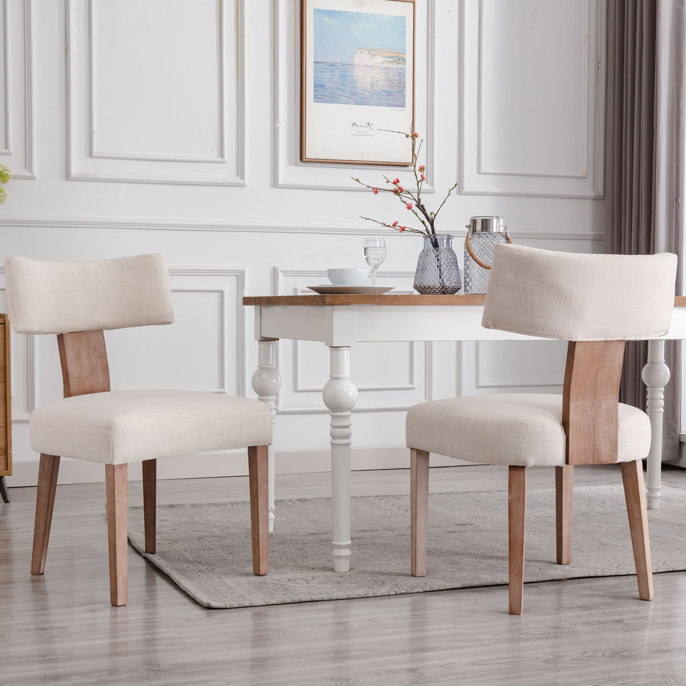 CIMOTA Classic Curved Open Back Dining Chairs Set of 2 - 1670&1917&1918