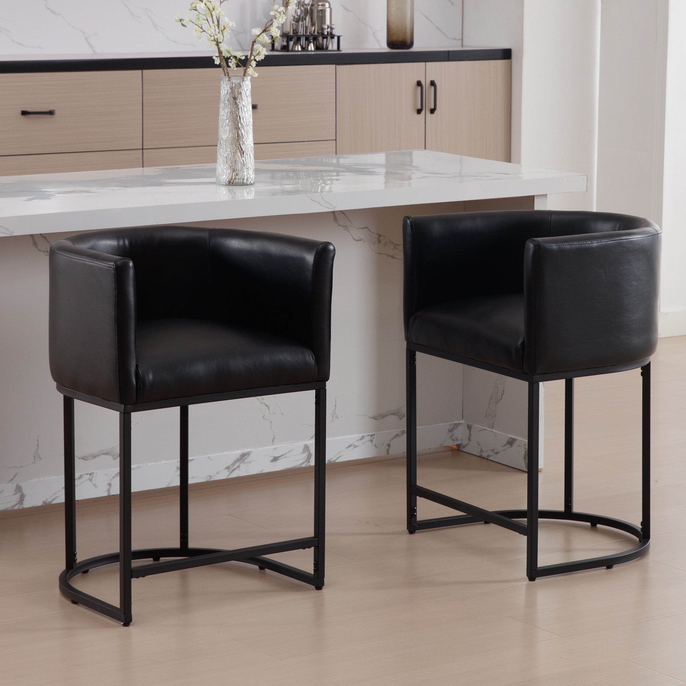 CHICAURA 24"H-32"H Metal Frame Counter Stool 1 PCS - 5690