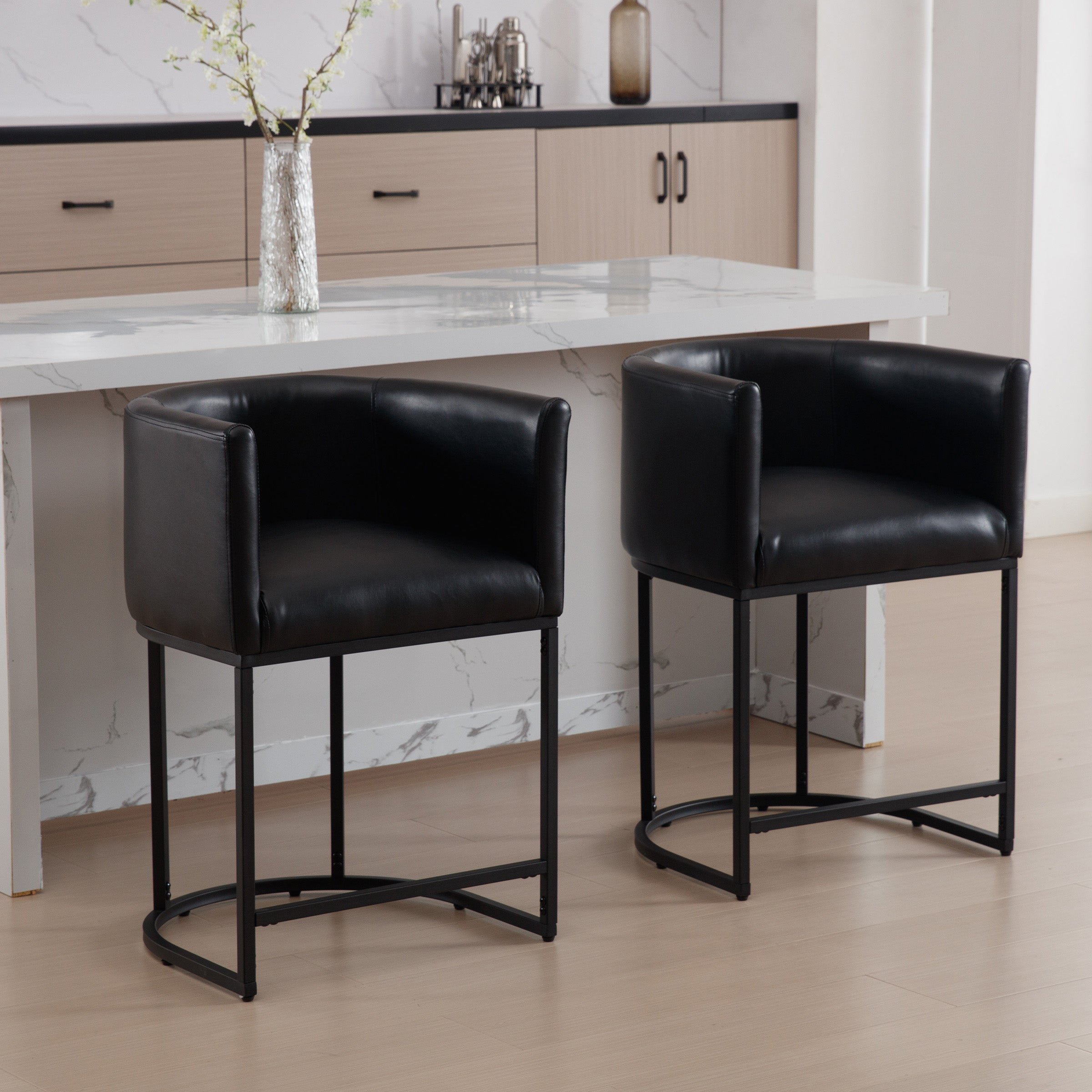 CHICAURA 24"H-32"H Metal Frame Counter Stool 1 PCS - 5690