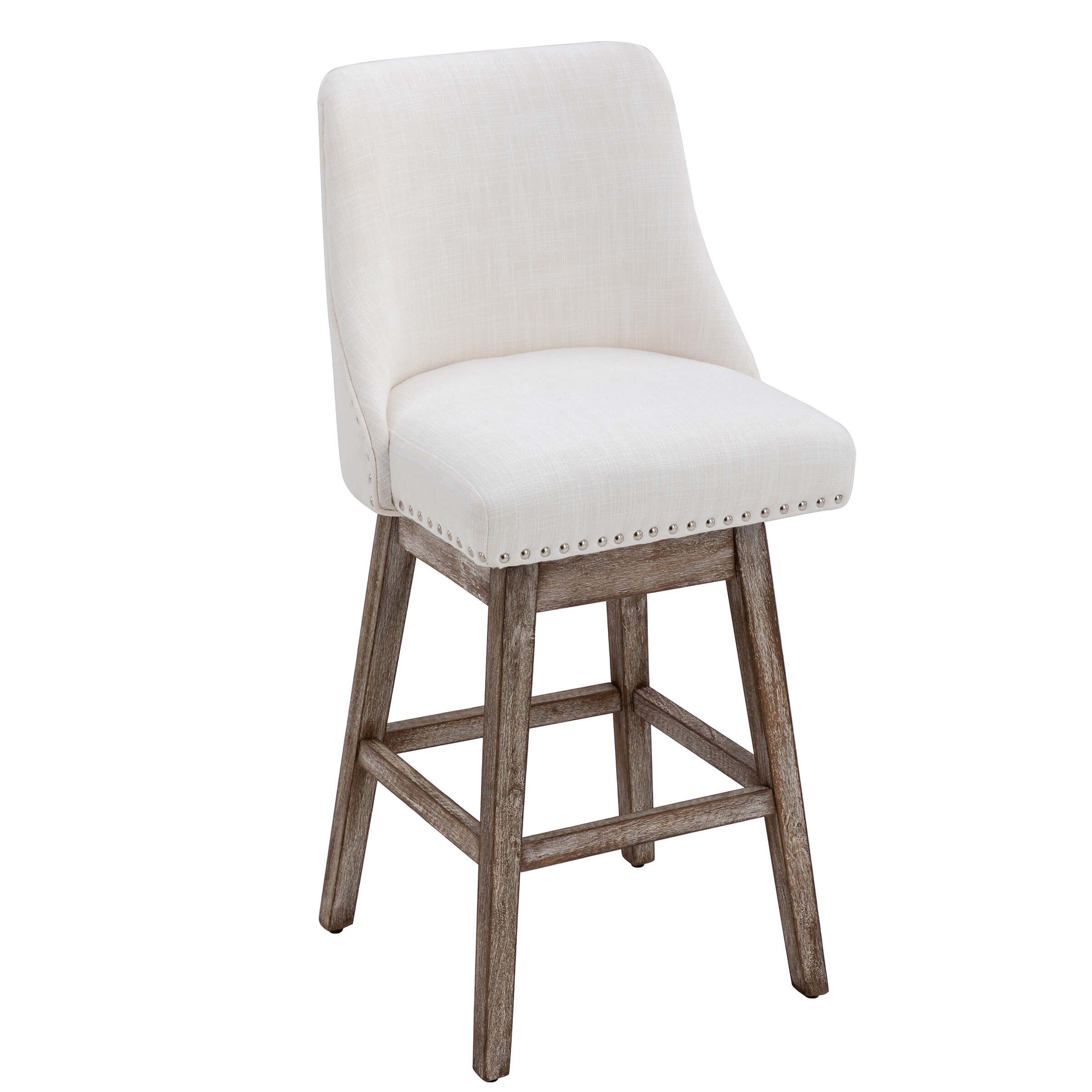 Kmax 27.5"H Mid-Century Counter Swivel Bar Stools - 6017