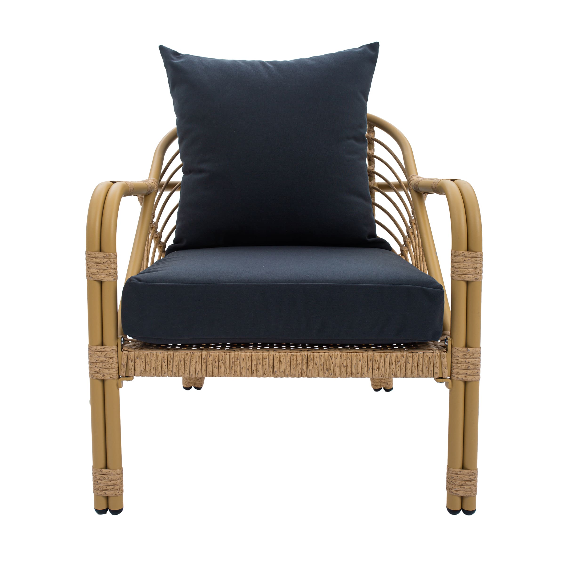 Patio Rope Chairs Set with Storage Table 3 PCS - 25012SE