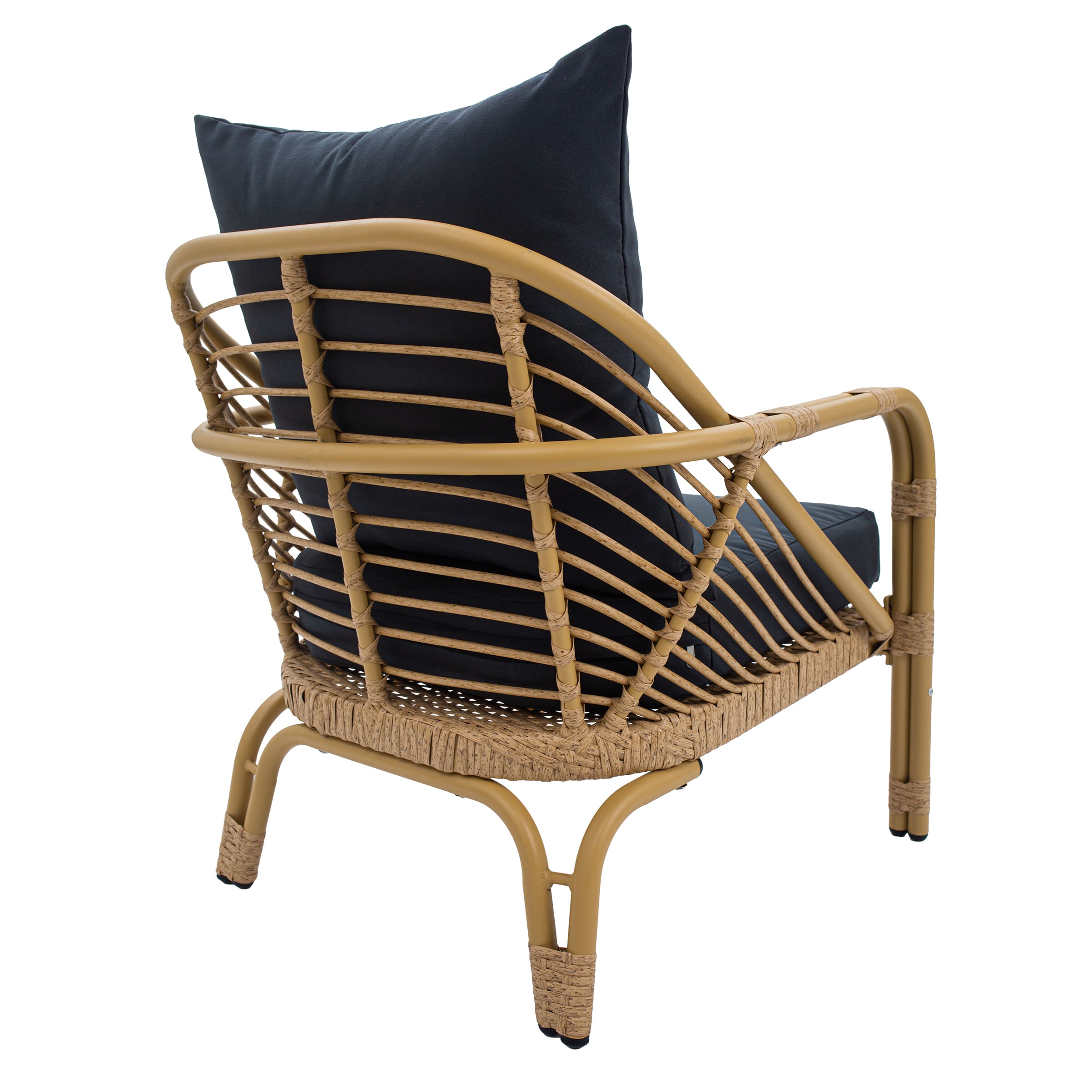 Patio Rope Chairs Set with Storage Table 3 PCS - 25012SE