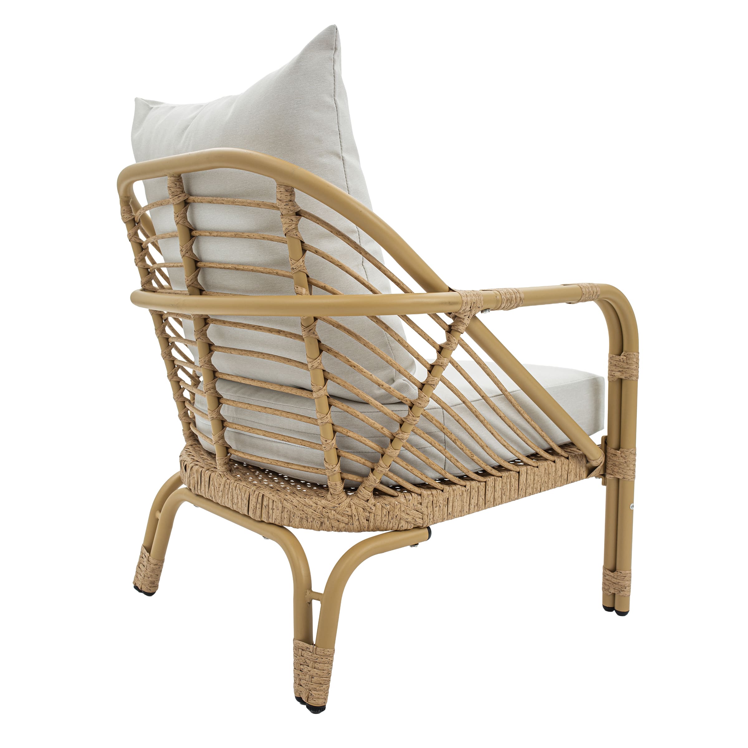 Patio Rope Chairs Set with Storage Table 3 PCS - 25012SE