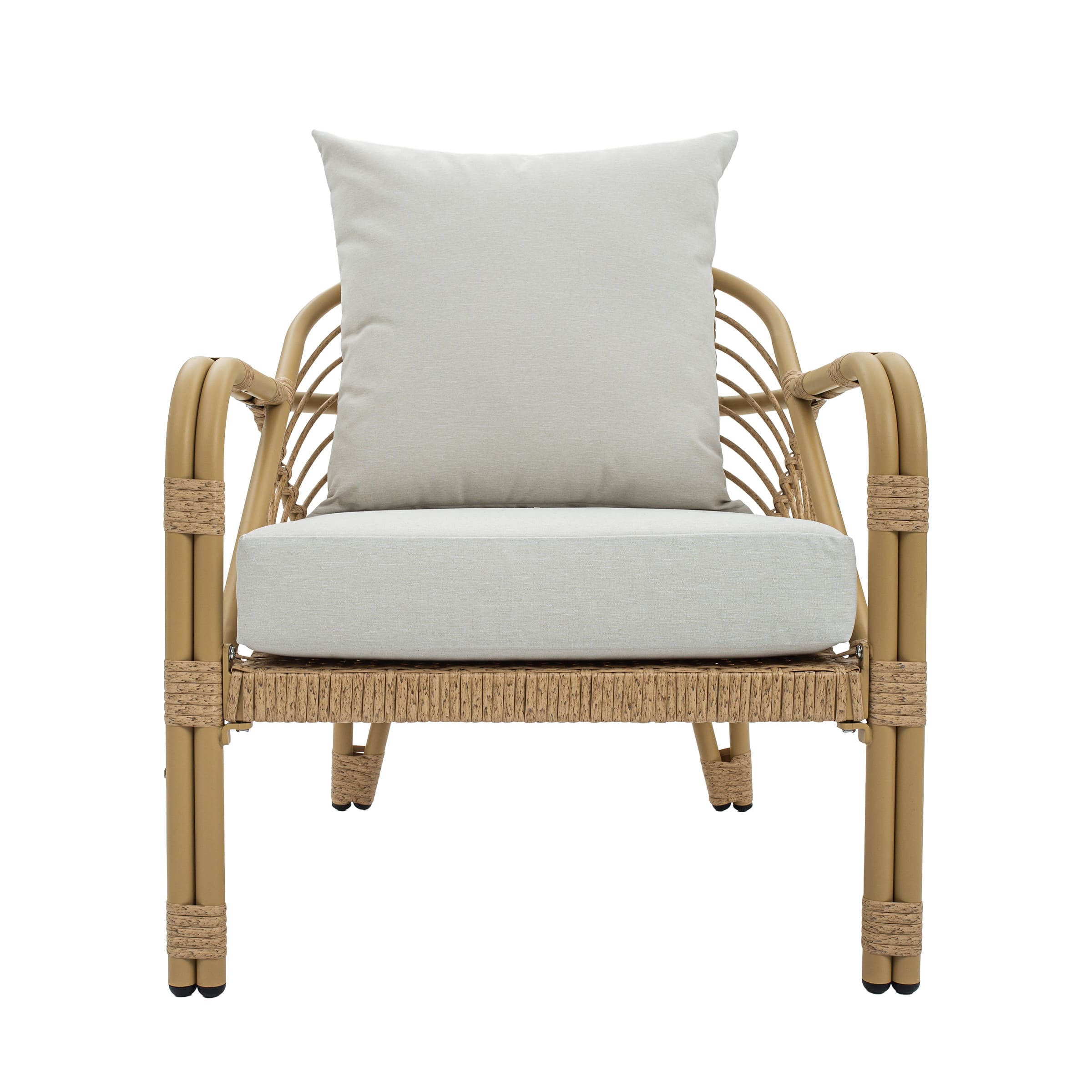 Patio Rope Chairs Set with Storage Table 3 PCS - 25012SE