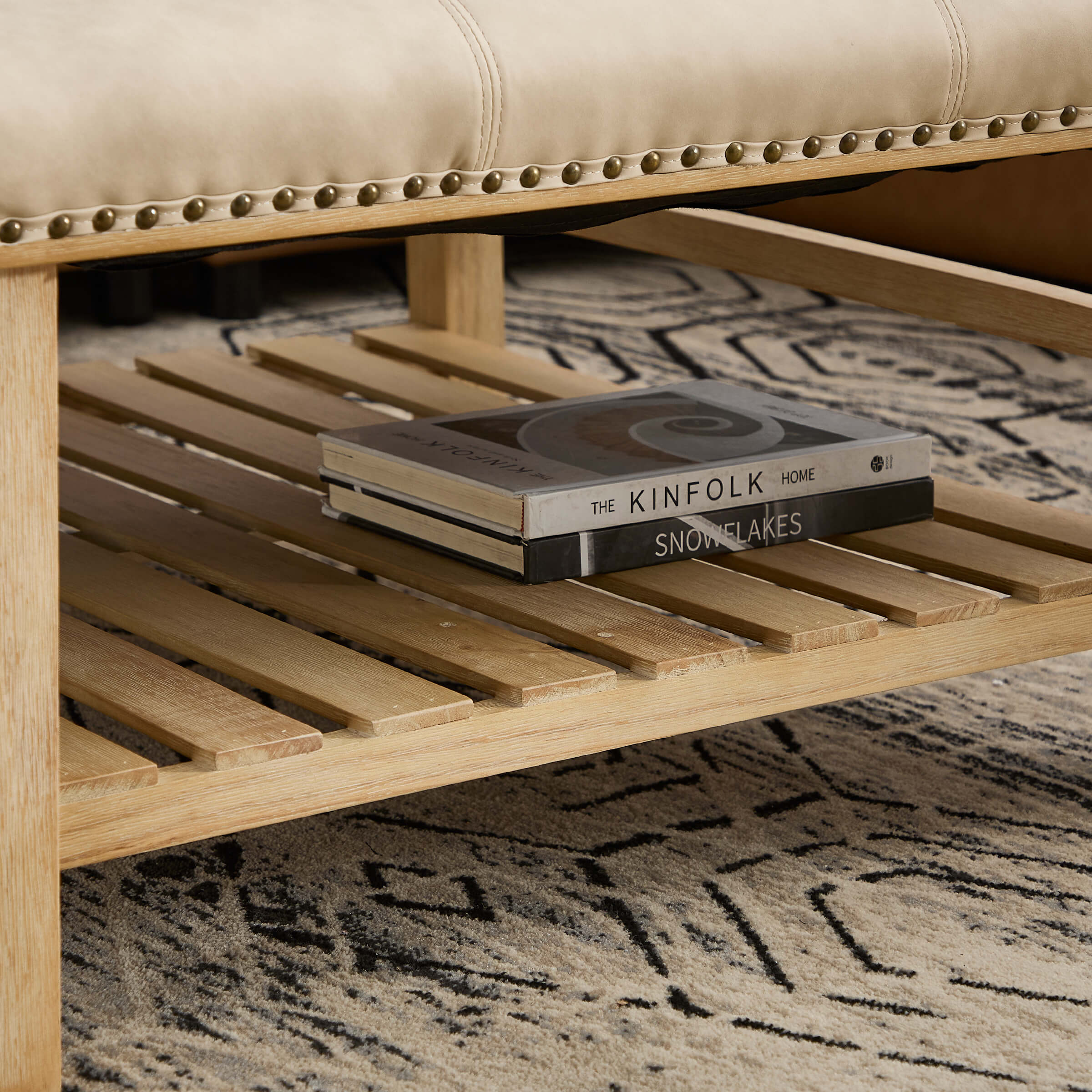 CIMOTA Rivet-Trimmed Storage Coffee Table - 2204CT