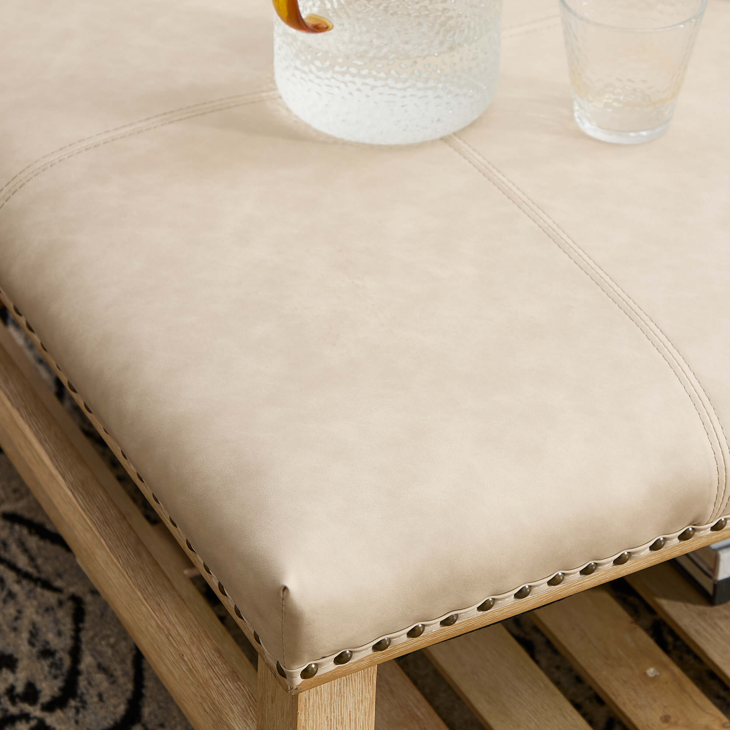 CIMOTA Rivet-Trimmed Storage Coffee Table - 2204CT