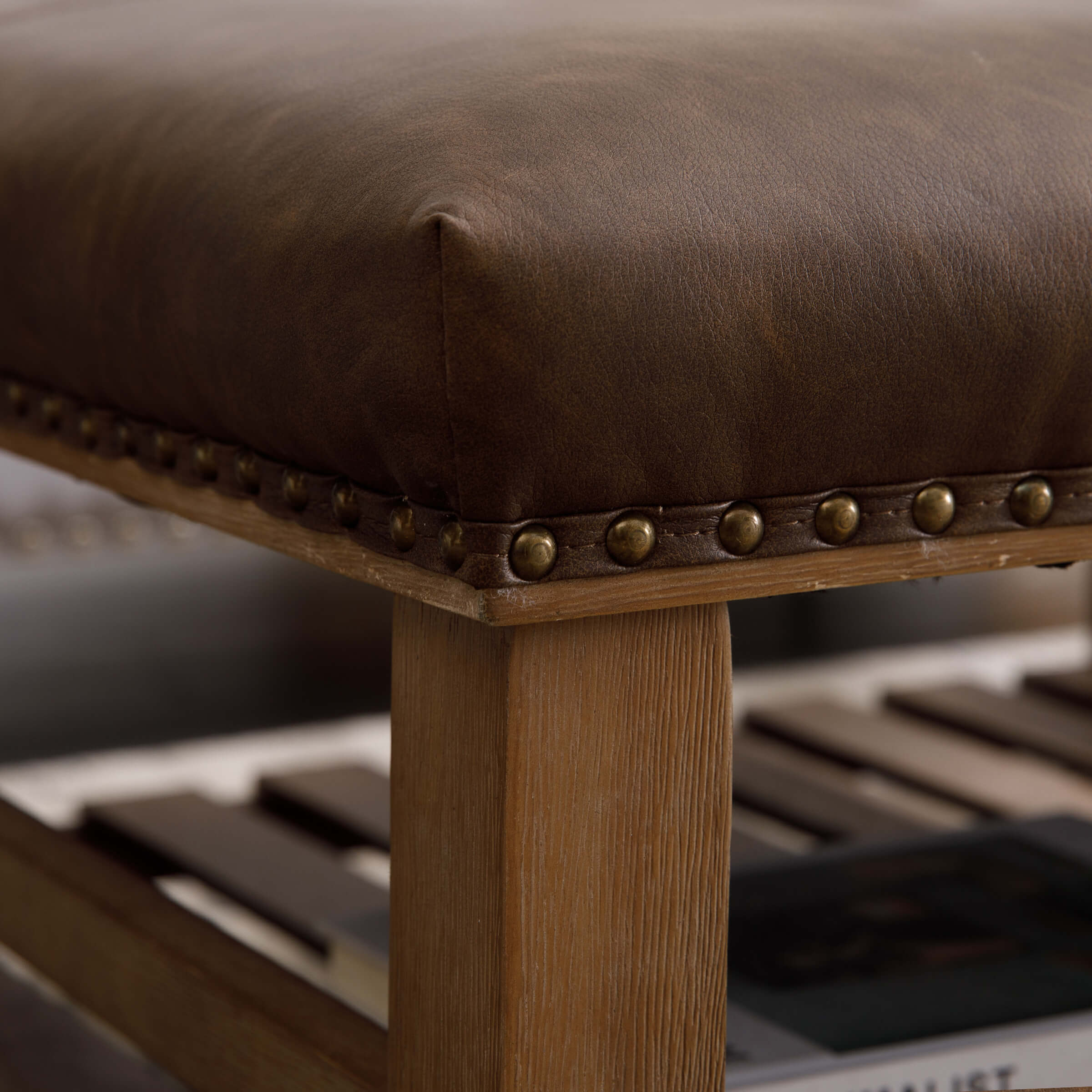 CIMOTA Rivet-Trimmed Storage Coffee Table - 2204CT