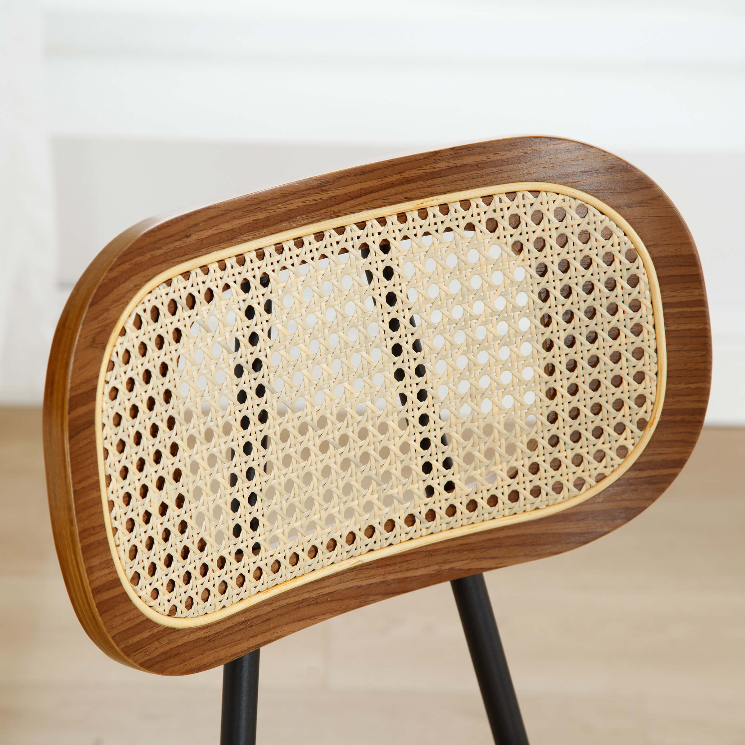 ROCITY Armless Rattan Back Dining Chairs Set of 2 - 6692DC