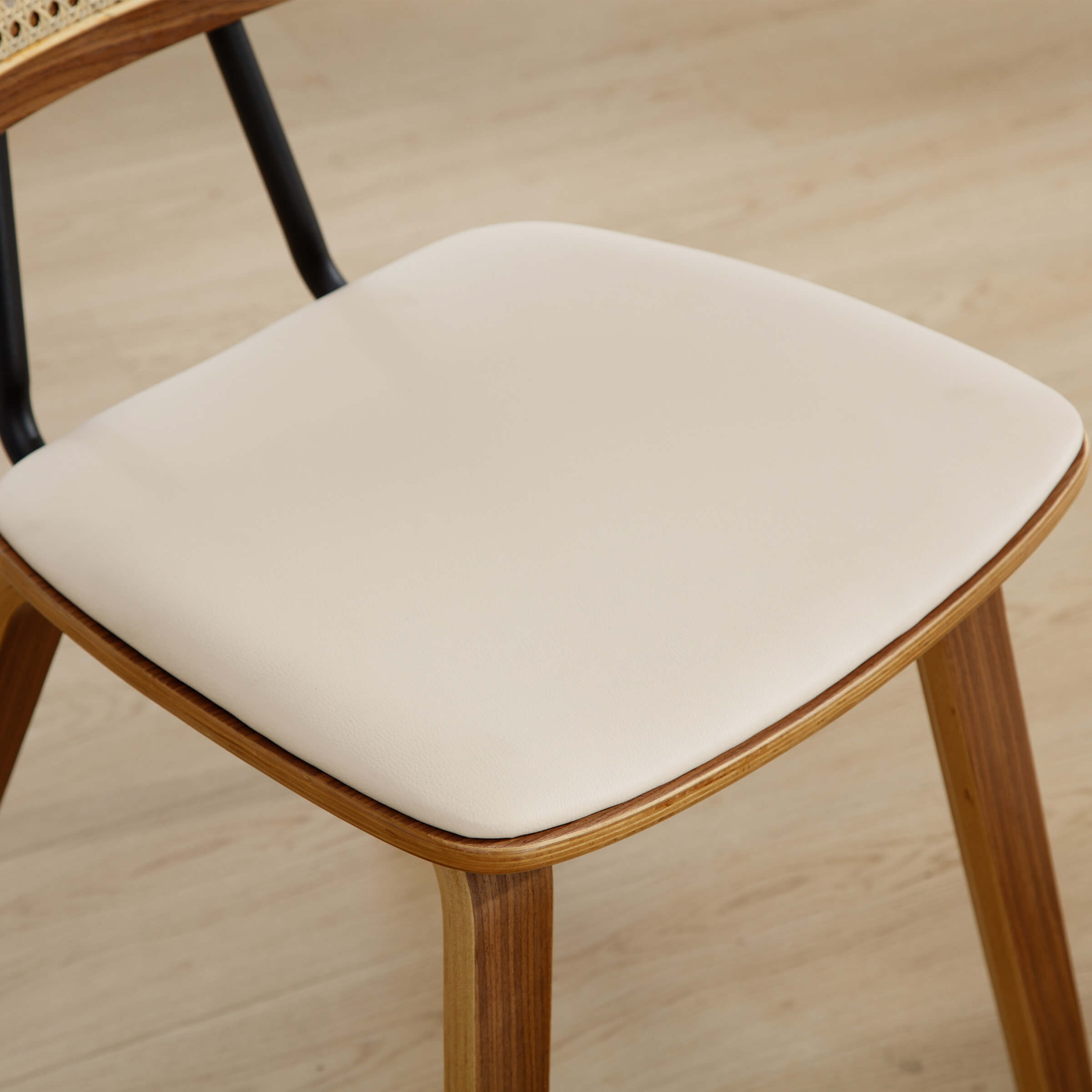 ROCITY Armless Rattan Back Dining Chairs Set of 2 - 6692DC